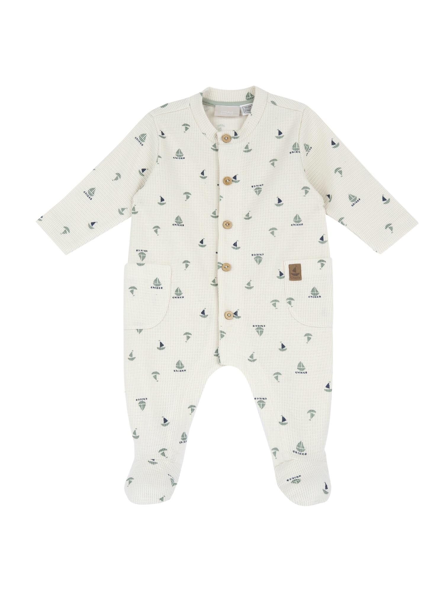 Chicco Pijamale  verde / alb
