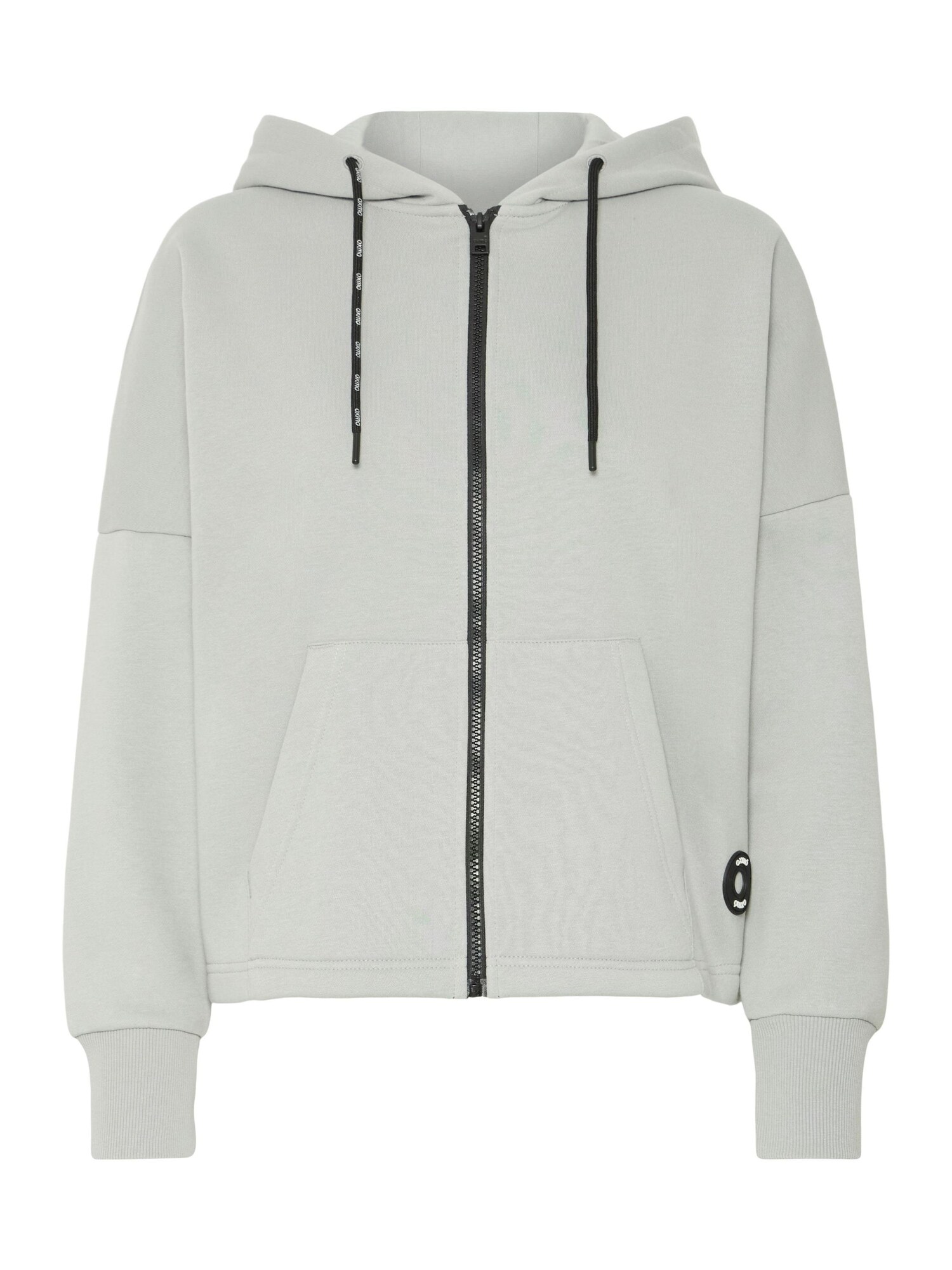 Oxmo Sudadera con cremallera 'Sanice'  piedra / negro
