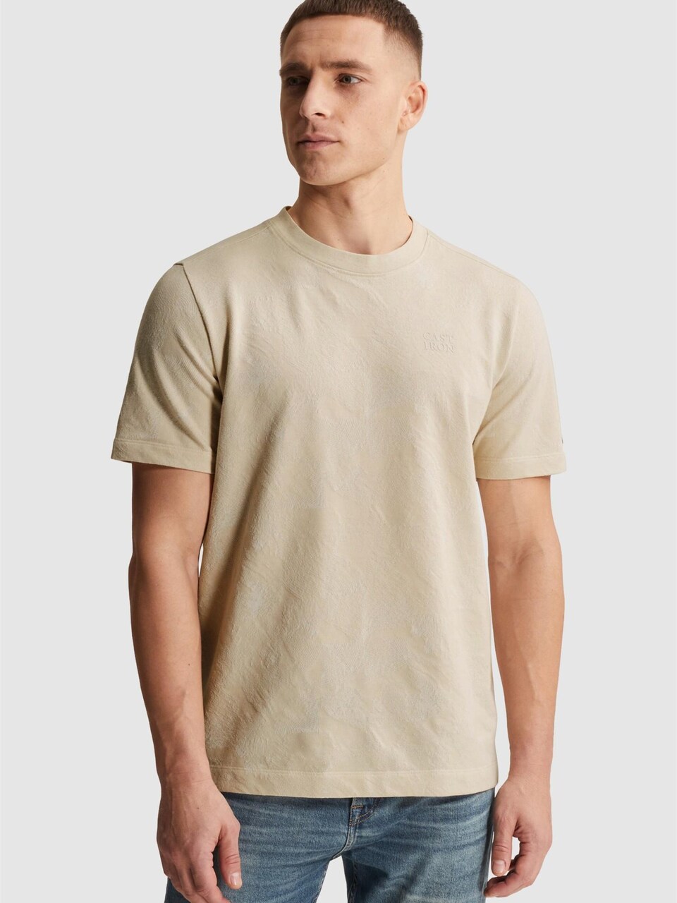 T-shirt 'T-shirt in piqué with jacquard pattern'