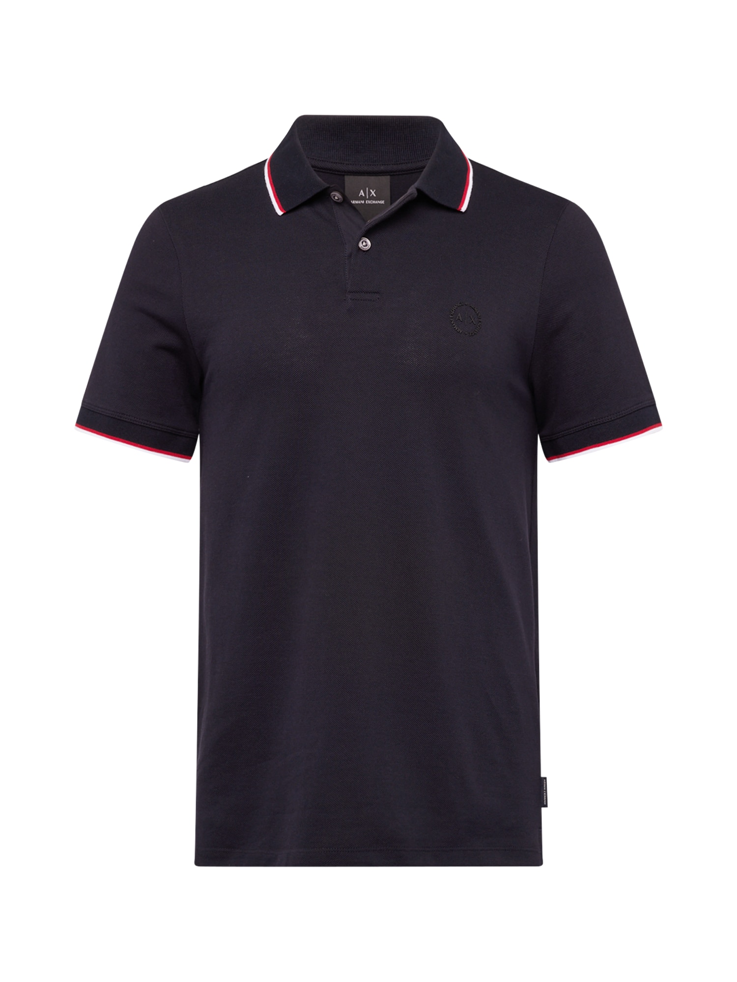 ARMANI EXCHANGE Marškinėliai tamsiai mėlyna / raudona / balta
