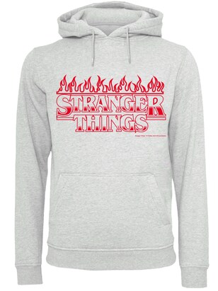 F4NT4STIC Sweatshirt ‘Stranger Things Netflix TV Series’ Grijs gemêleerd / Rood