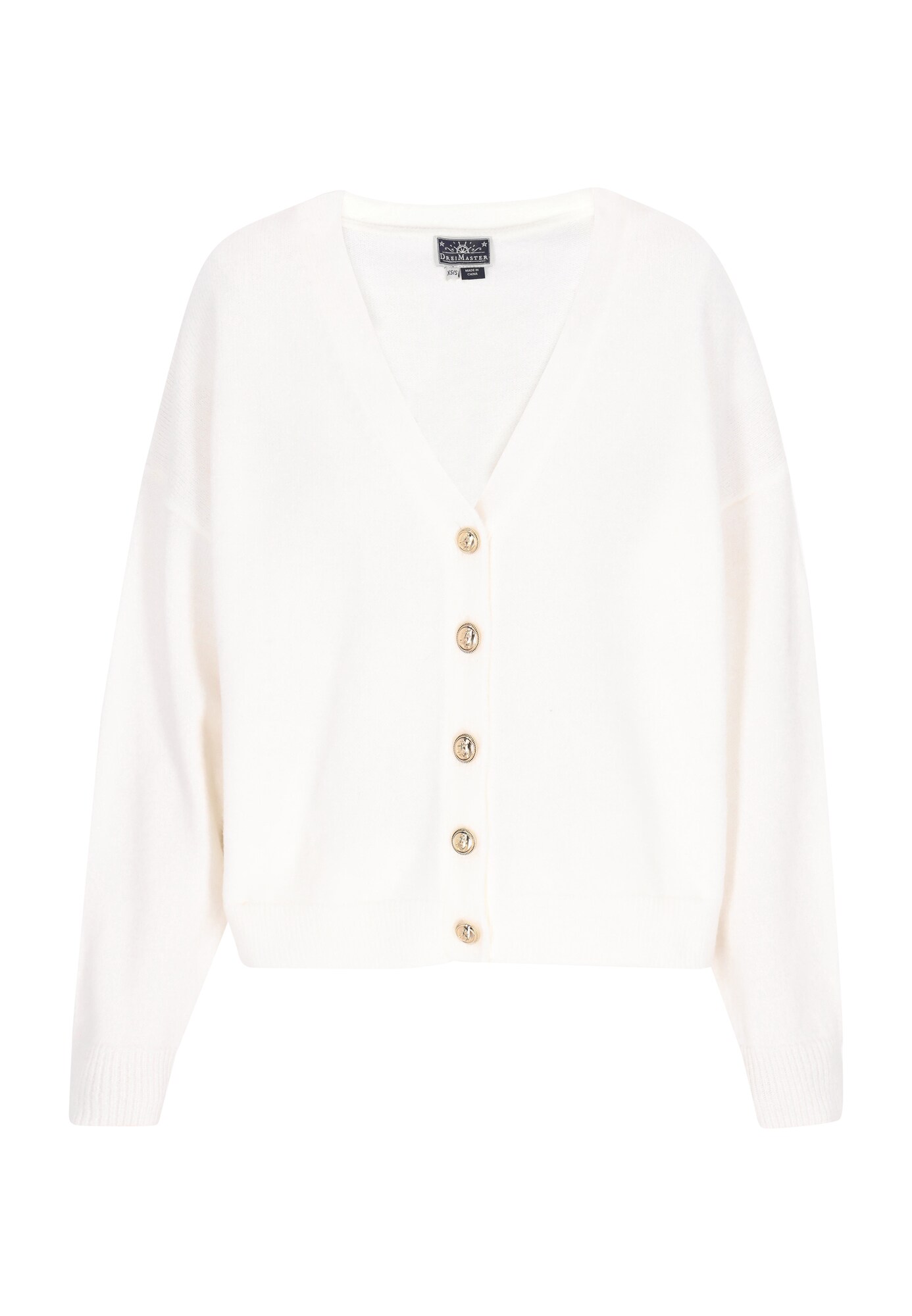 DreiMaster Maritim Geacă tricotată  alb murdar