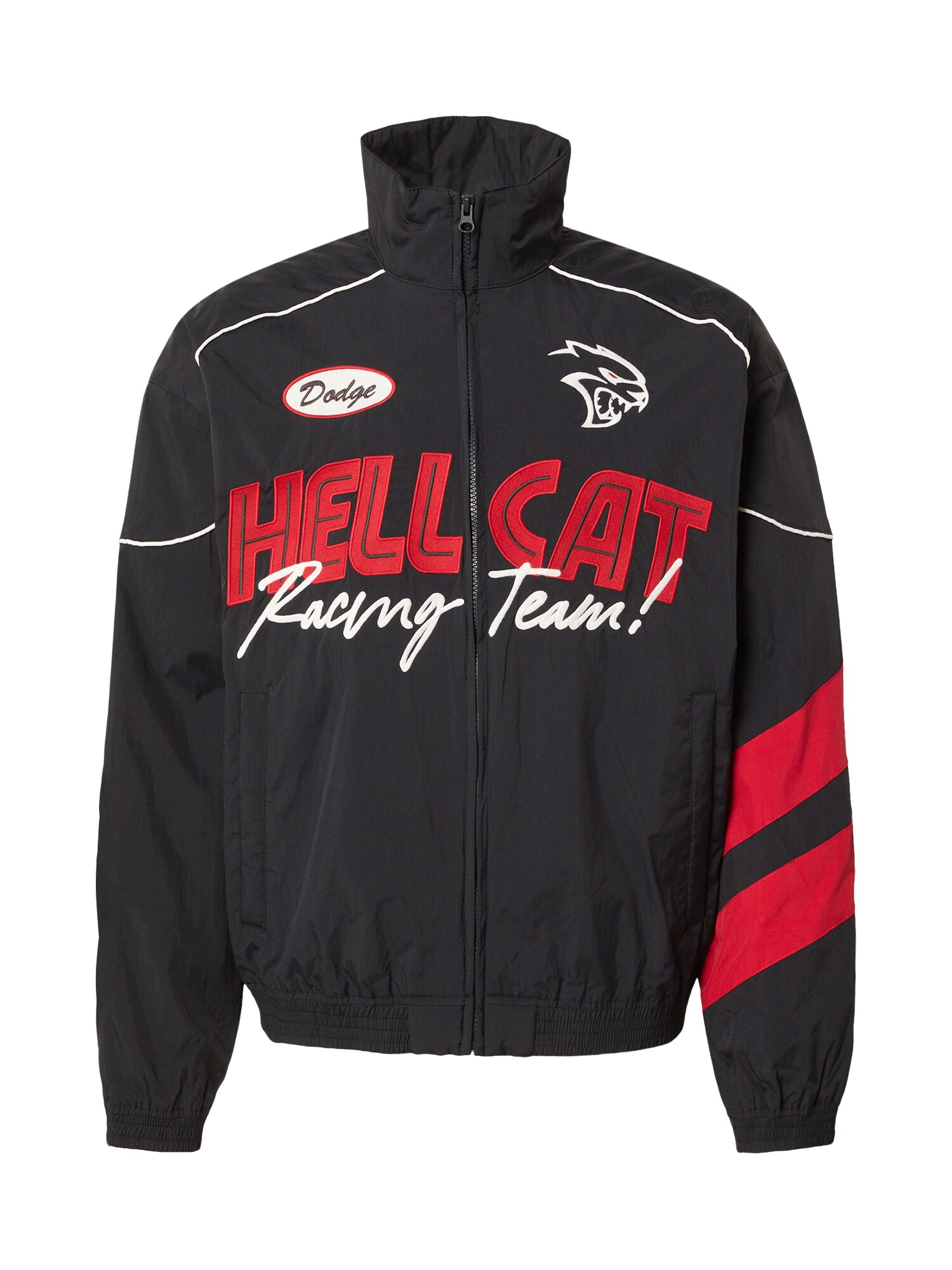 HOLLISTER Geacă de primăvară-toamnă HELLCAT  roșu / negru / alb