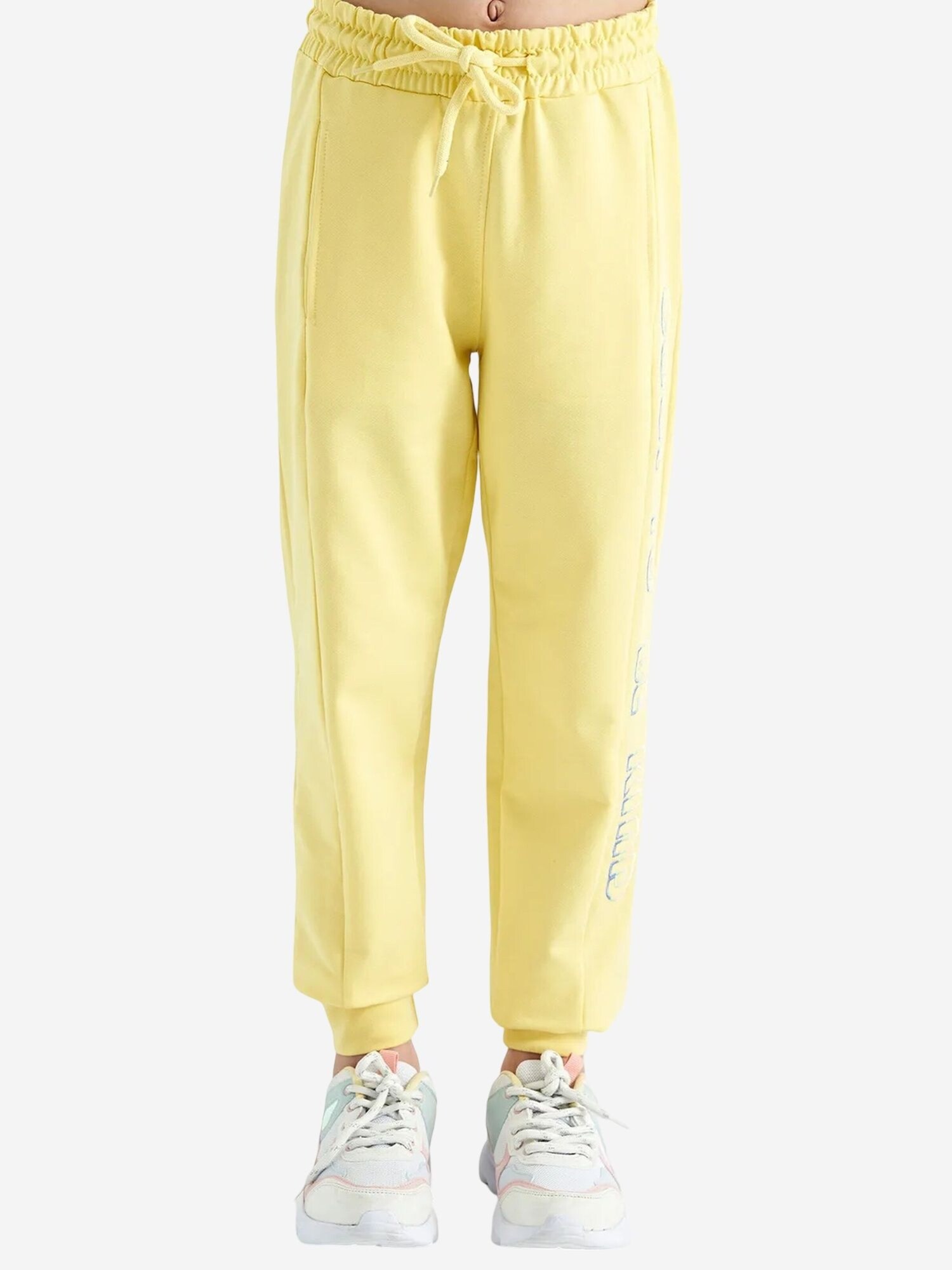 Tommy Life Hlače 'TOMMY Jogginghose mit elastischem Bund und Kordelzug' limun žuta