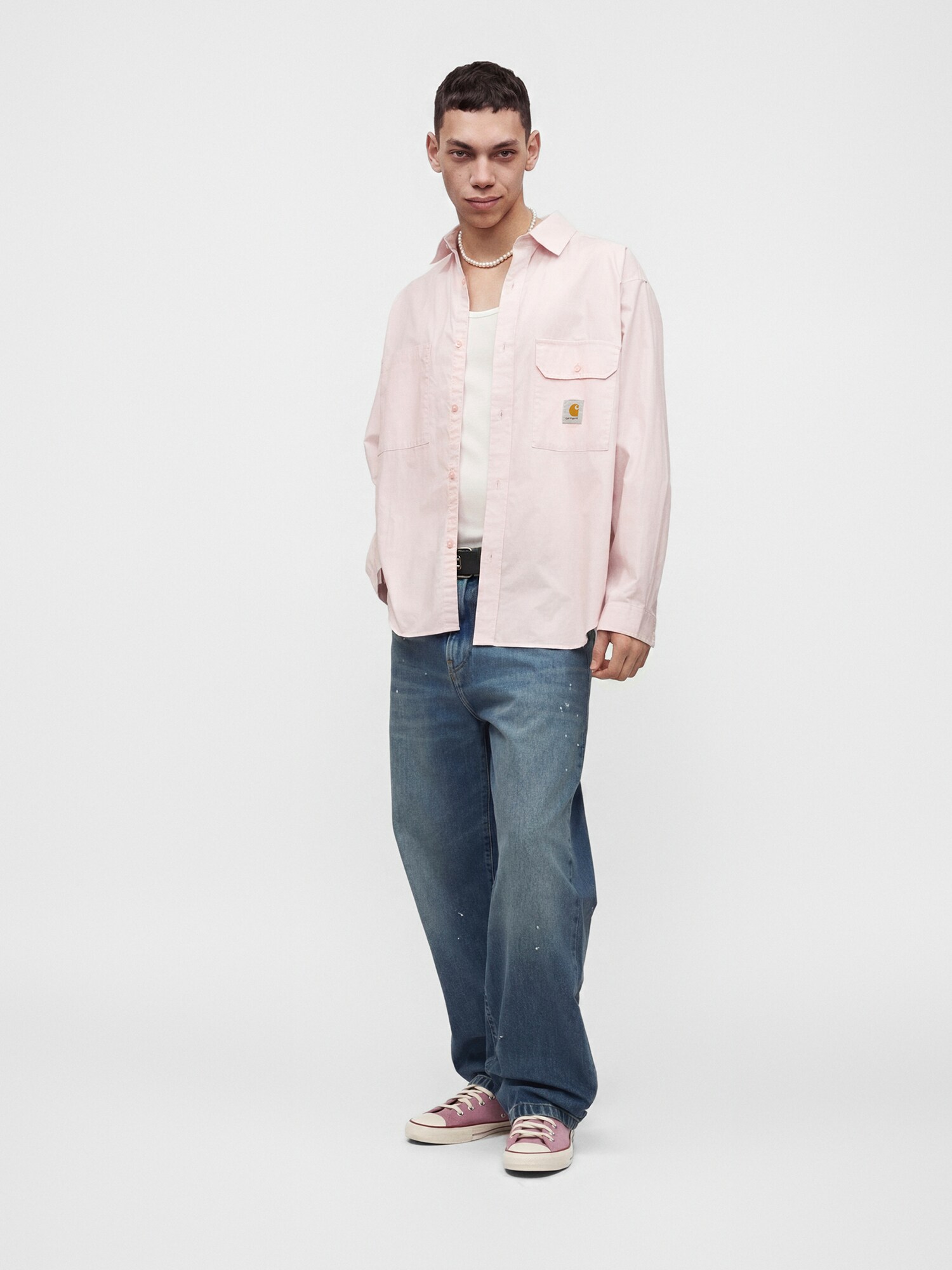 Carhartt WIP Vaquero 'Landon'  azul denim / blanco – imagen 4