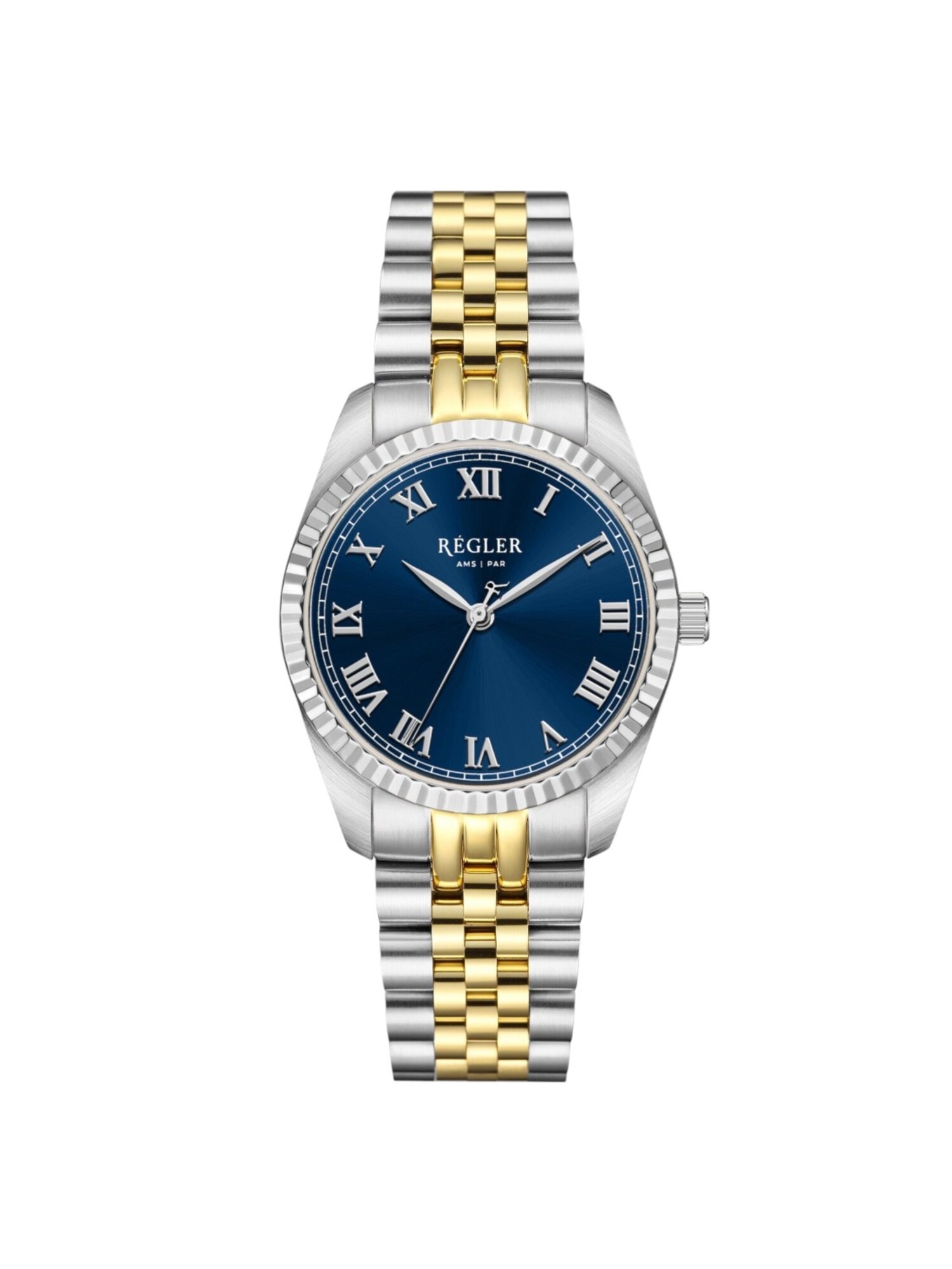 Régler Orologio analogico 'Régler Infinité Steel Bicolor Silver/Gold - Blue'  argento