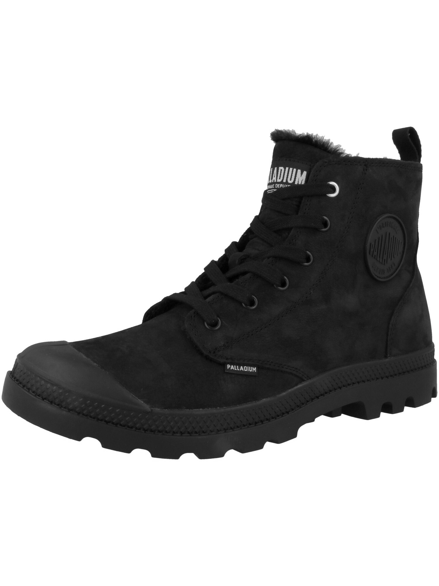 Palladium Cizme cu șireturi  negru / alb