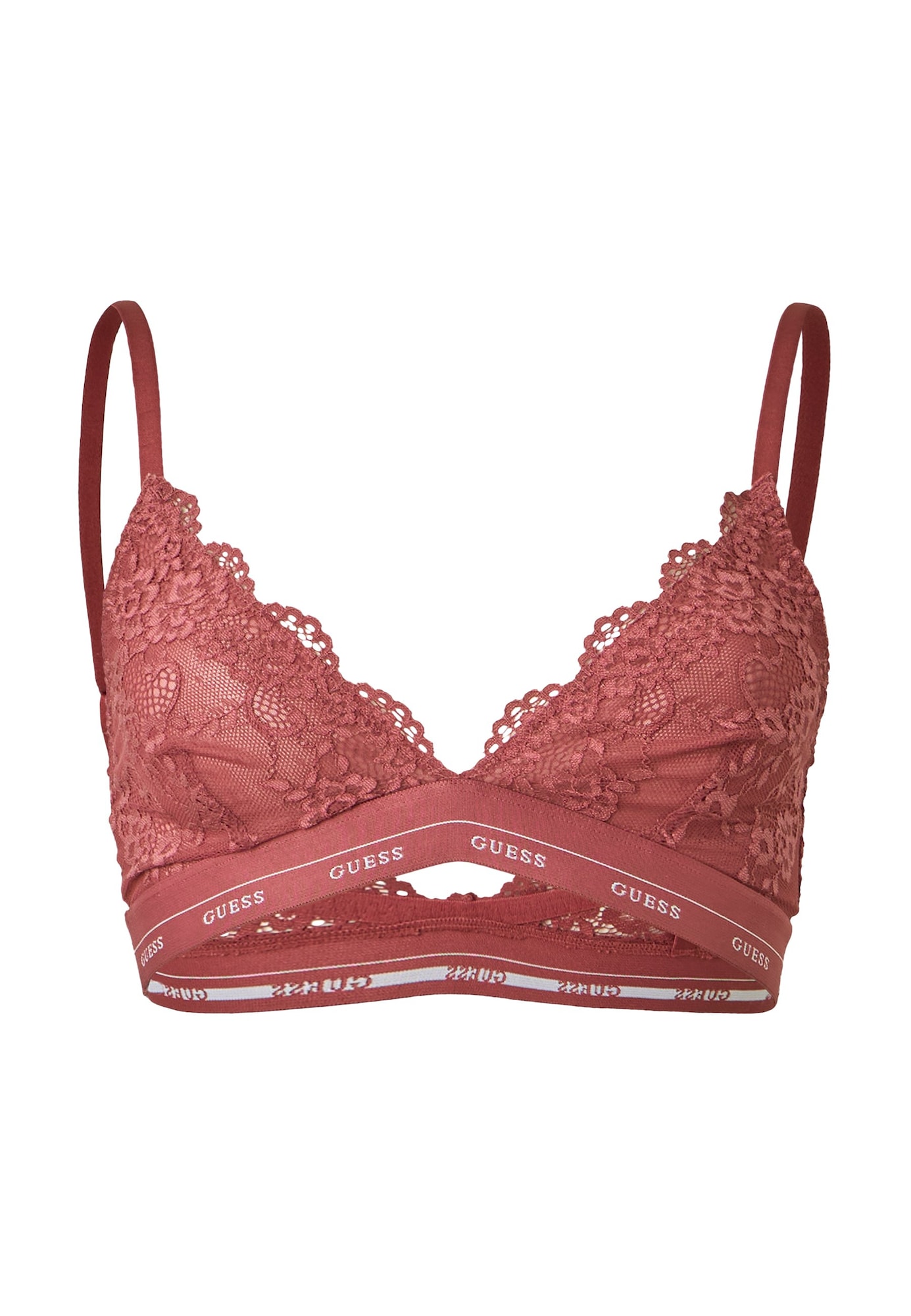 GUESS Sutien JANE roșu pastel / alb