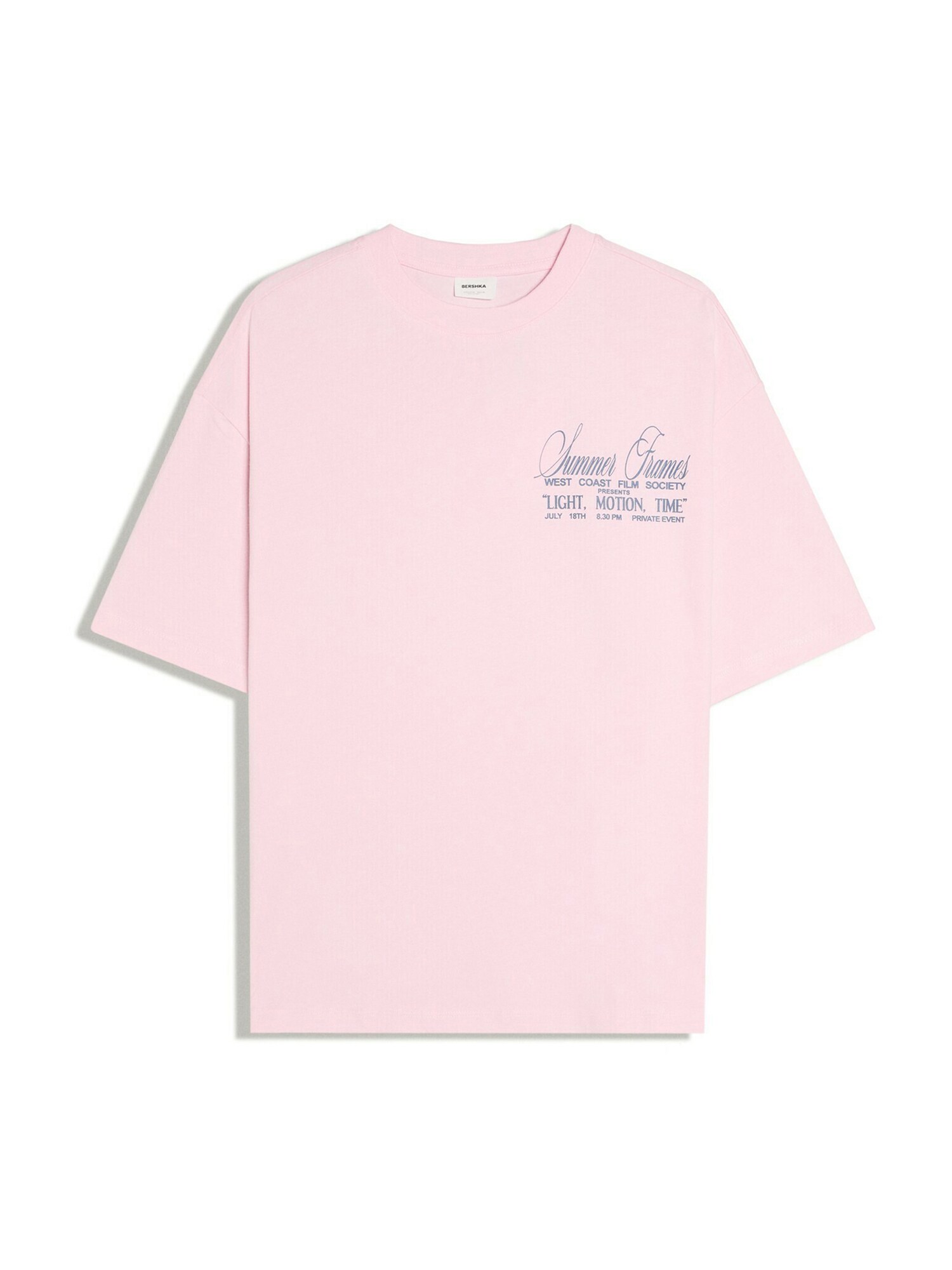 Bershka Tricou bleumarin / rosé