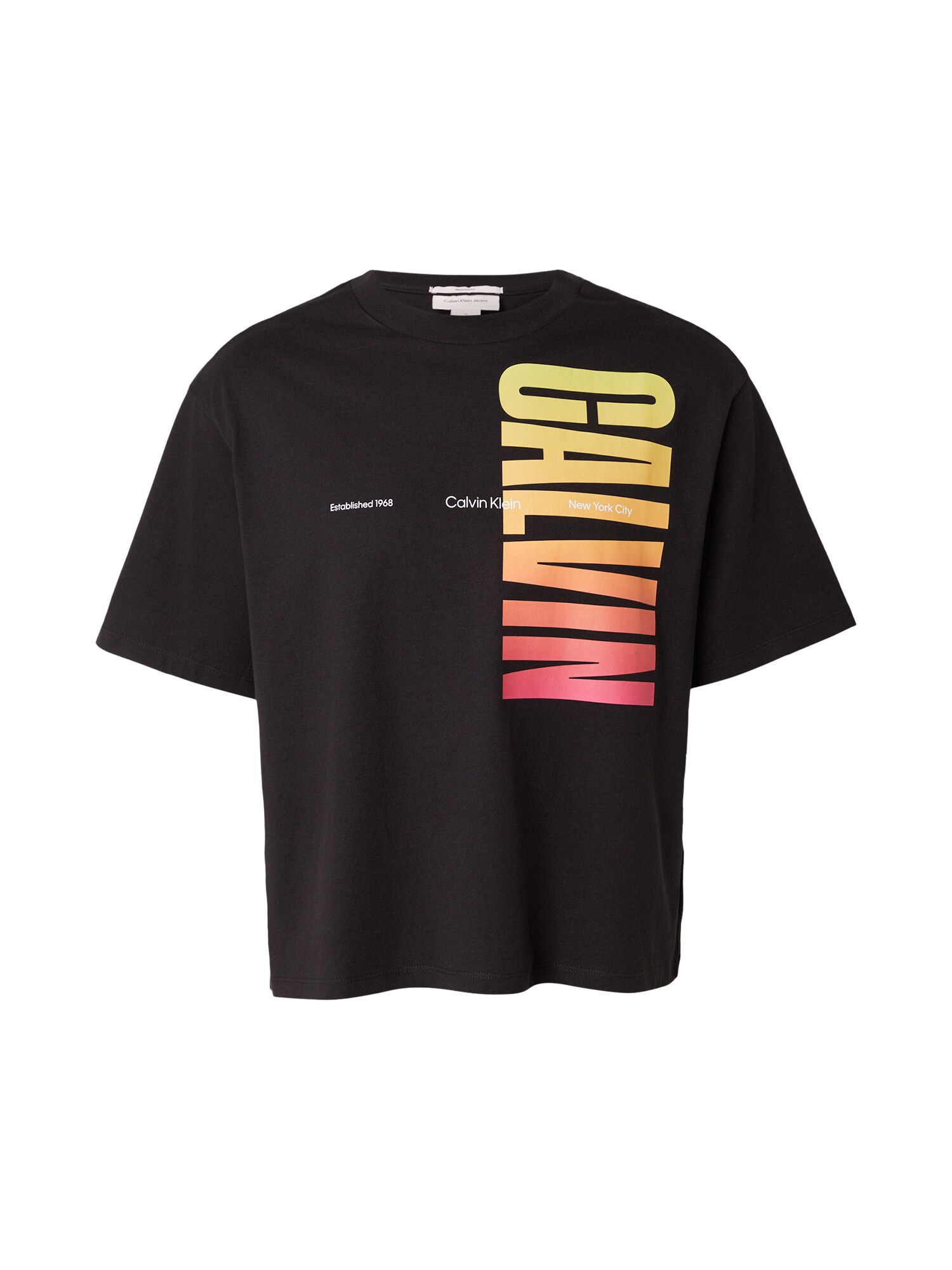 Calvin Klein Jeans Majica 'PRIDE'  rumena / oranžna / svetlo roza / črna