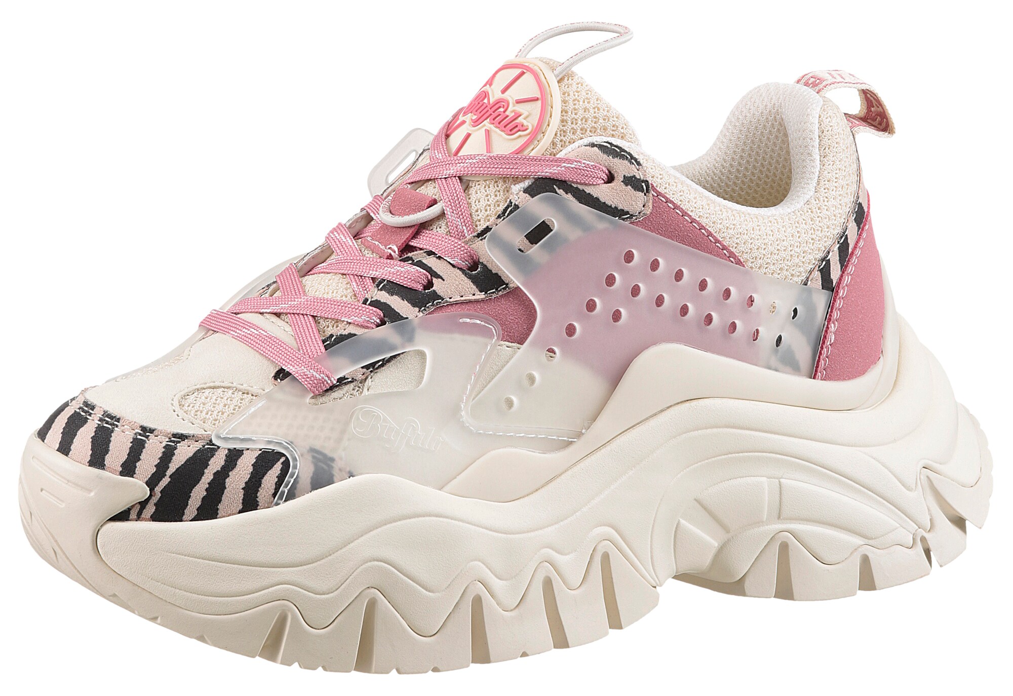 BUFFALO Zapatillas deportivas bajas 'Trail One'  beige / rosa / negro / blanco natural