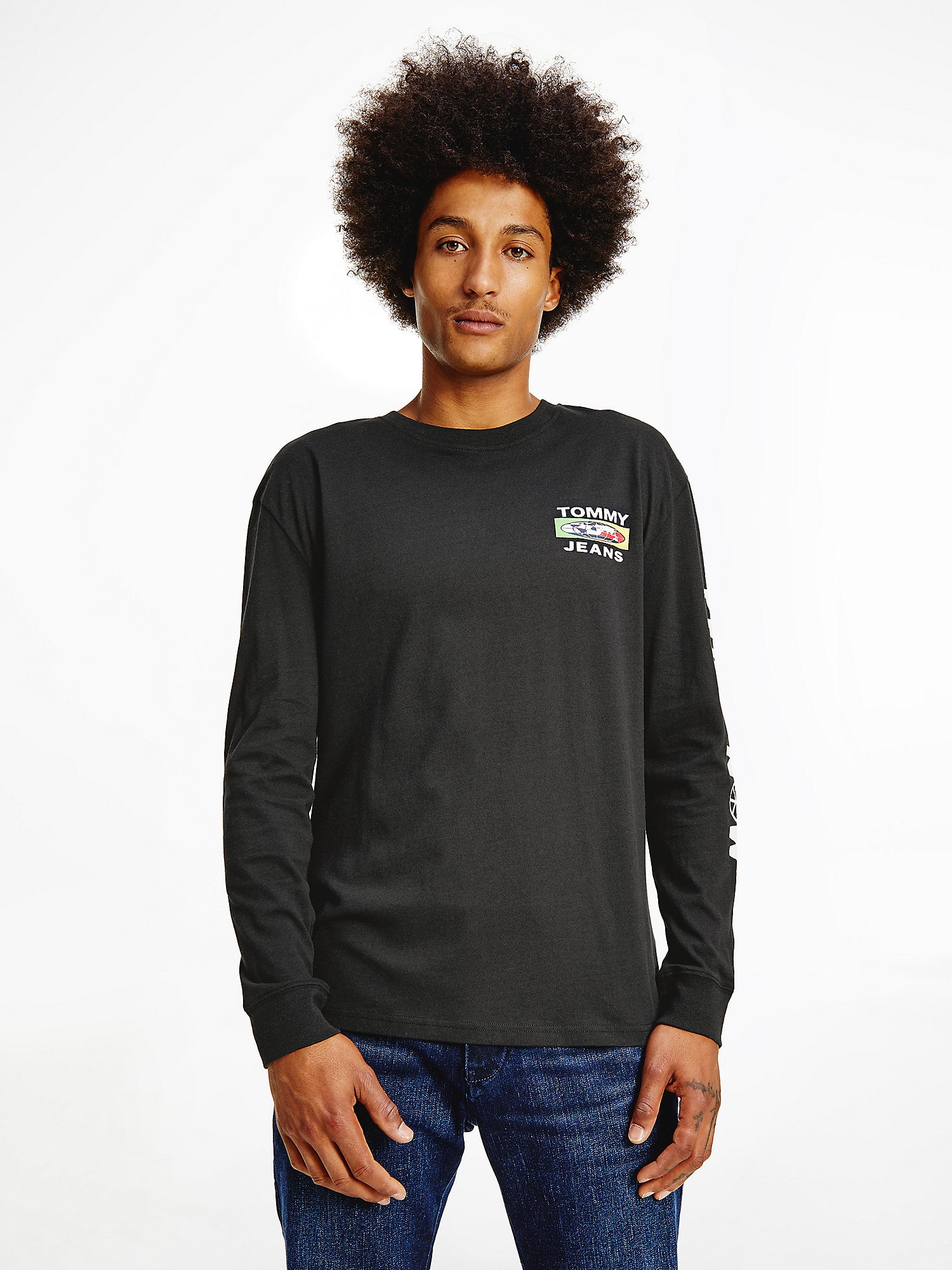 Tommy Jeans Póló 'Mono Positivity'  sárga / zöld / fekete / fehér termék 2. képe