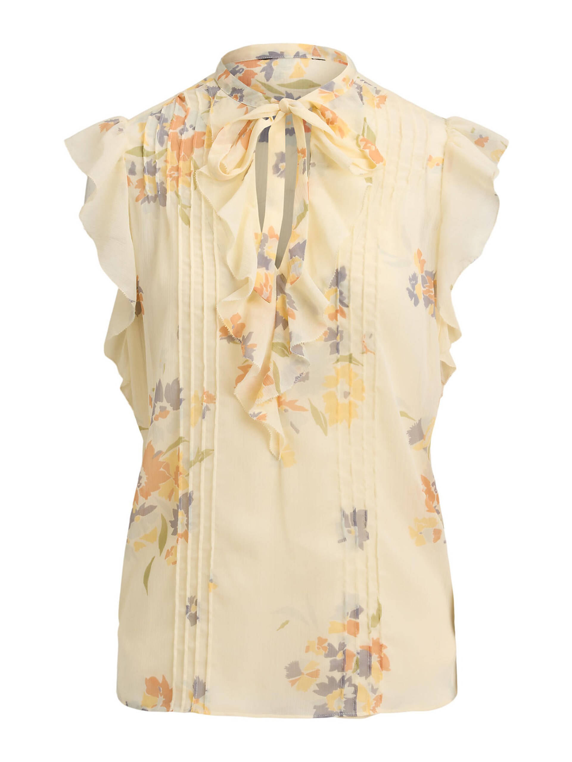Lauren Ralph Lauren Floral Pintucked Tie-Neck Blouse skjortor & blusar dam – bild 7