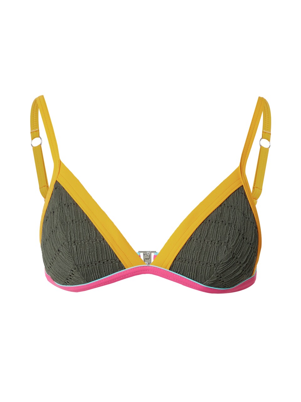 Bikiniöverdel blå / saffran / khaki