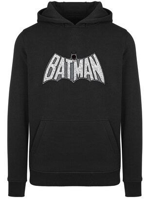 F4NT4STIC Sweatshirt ‘DC Comics Superhelden Batman Retro’ Grijs / Zwart / Offwhite