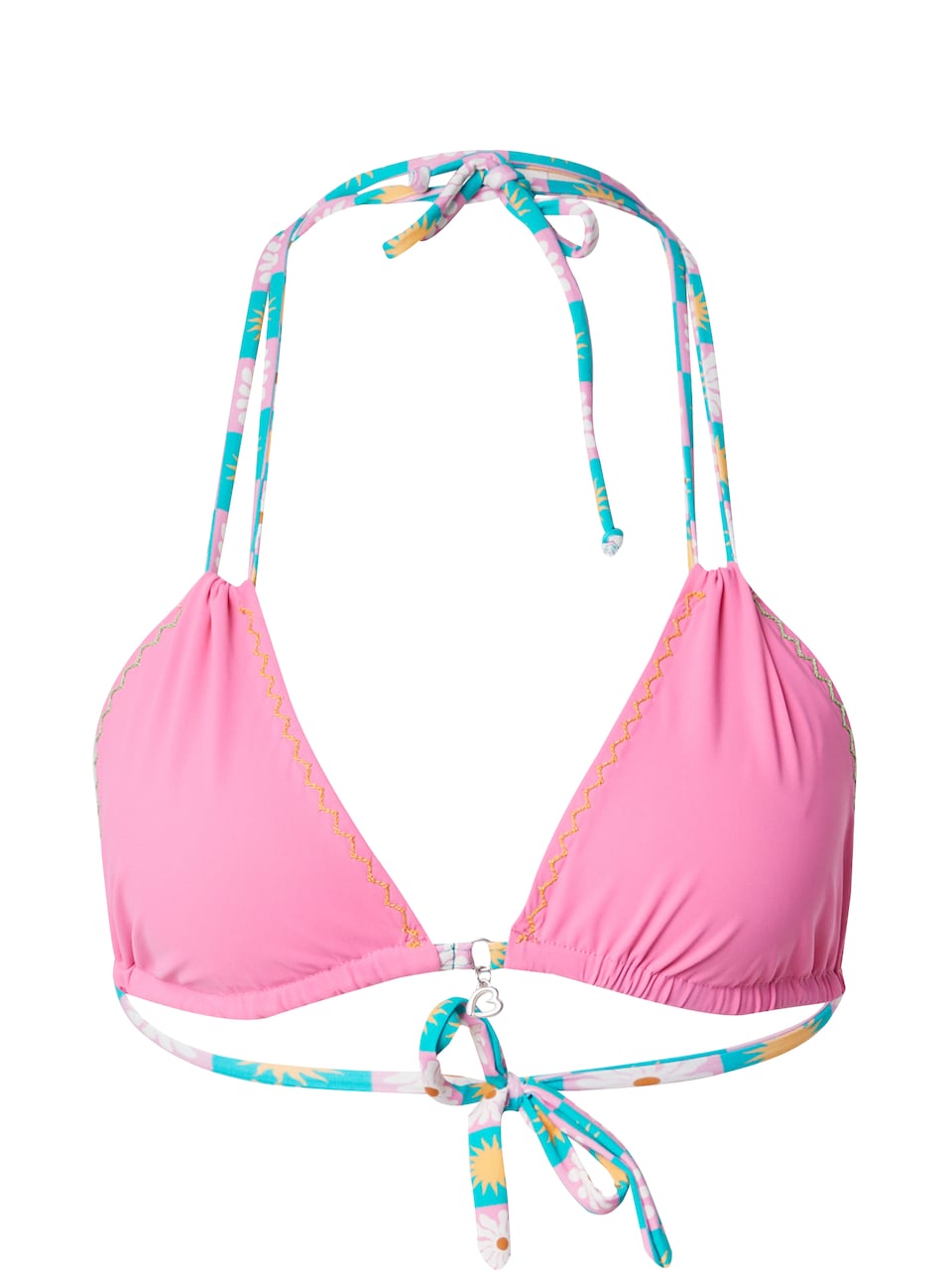 Bikiniöverdel jade / orange / rosa