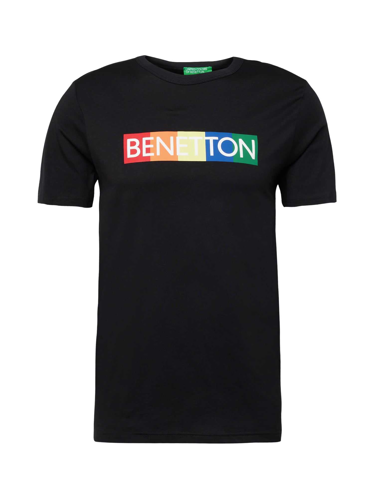 Мъже > Дрехи > Тениски > Тениски с къси ръкави UNITED COLORS OF BENETTON Тениска  светложълто / тревнозелено / черно / бяло