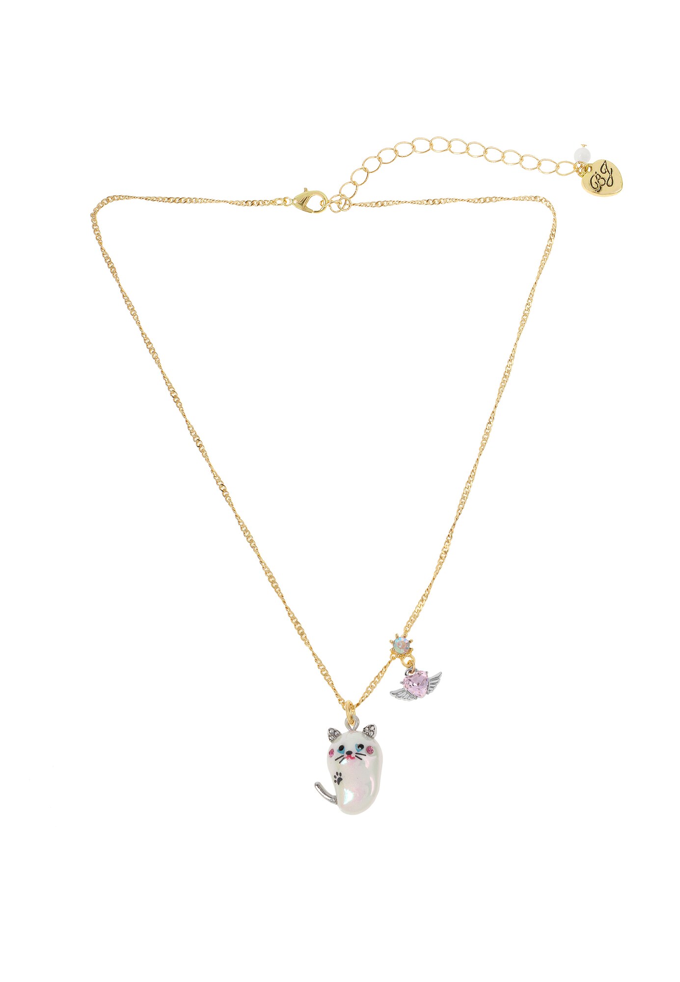 Betsey Johnson Retiazka 'Pearl Critters Katzen'  zlatá