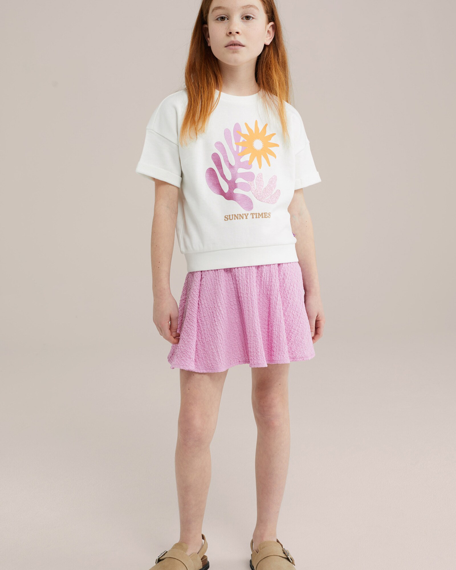 WE Fashion Sukňa svetloružová (obrázok 5)