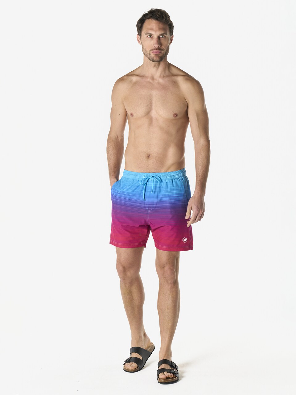 Badshorts azur / violettblå