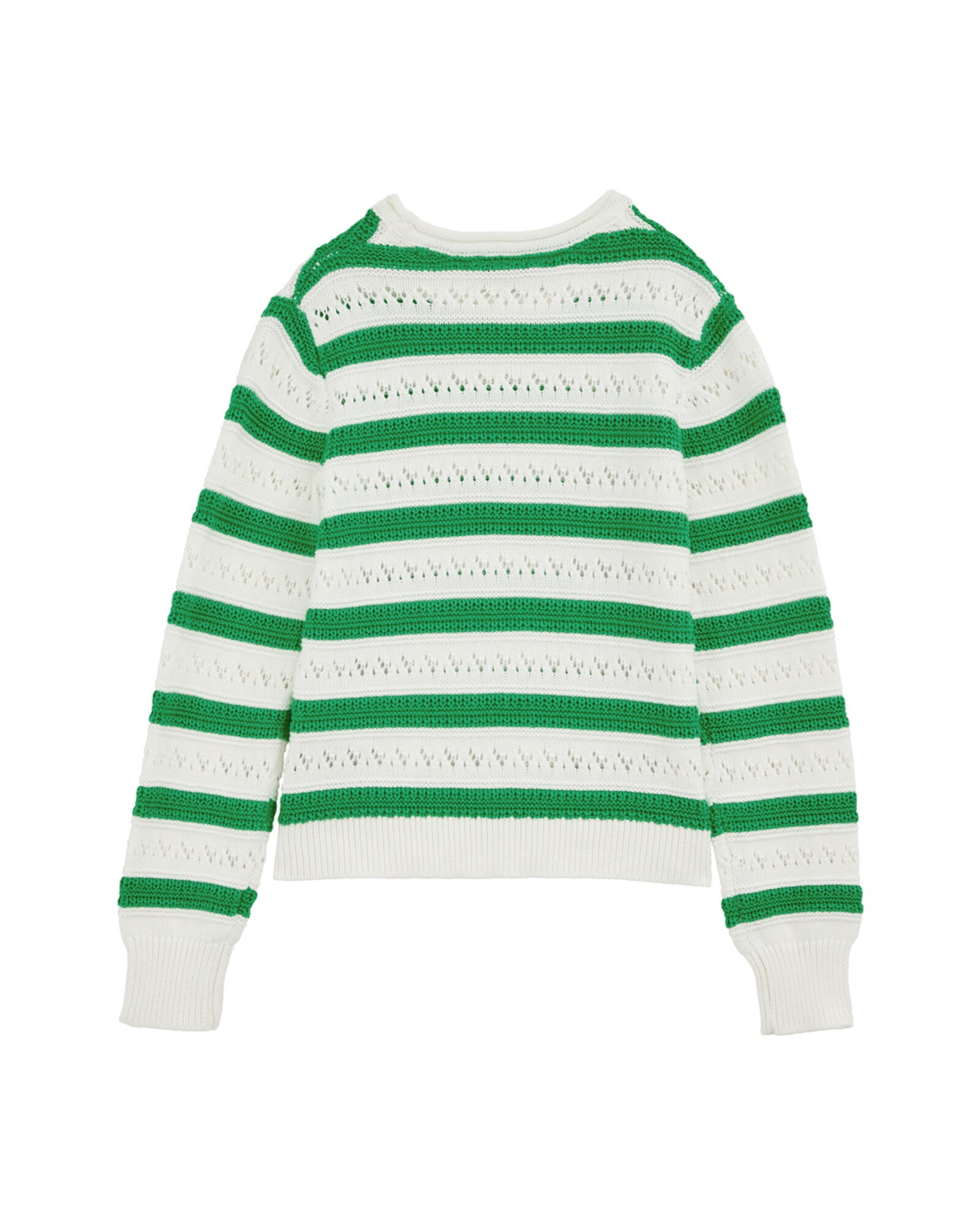 WE Fashion Pulóver  zöld / fehér akciós termékkép 1