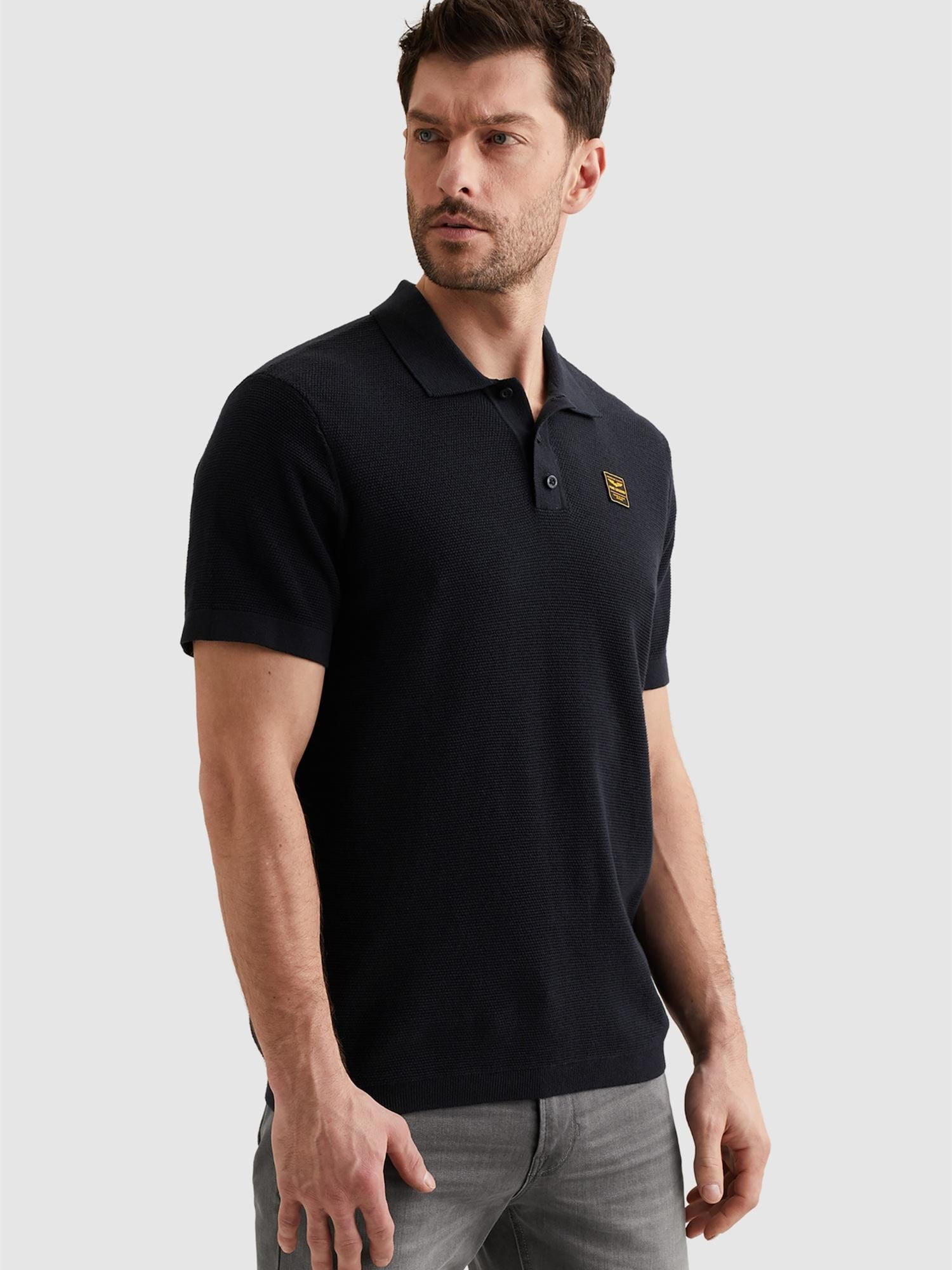 T-shirt 'Polo shirt with waffle texture'