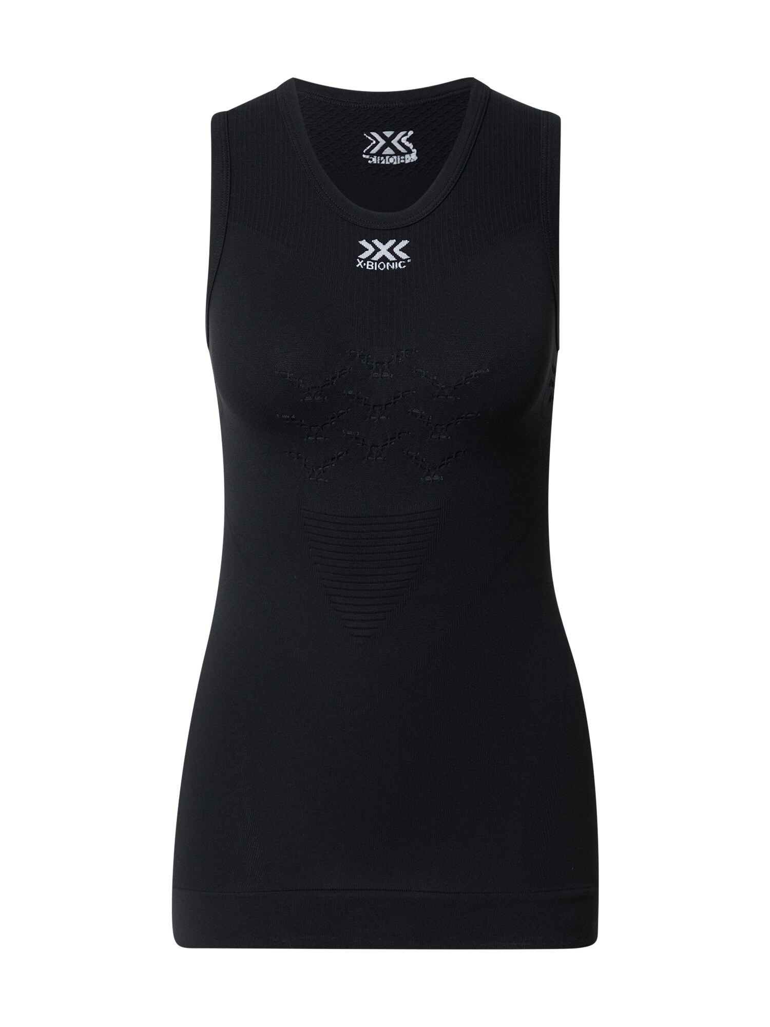 X-BIONIC Sportiniai marškinėliai be rankovių 'ENERGIZER 4.0' juoda / balta