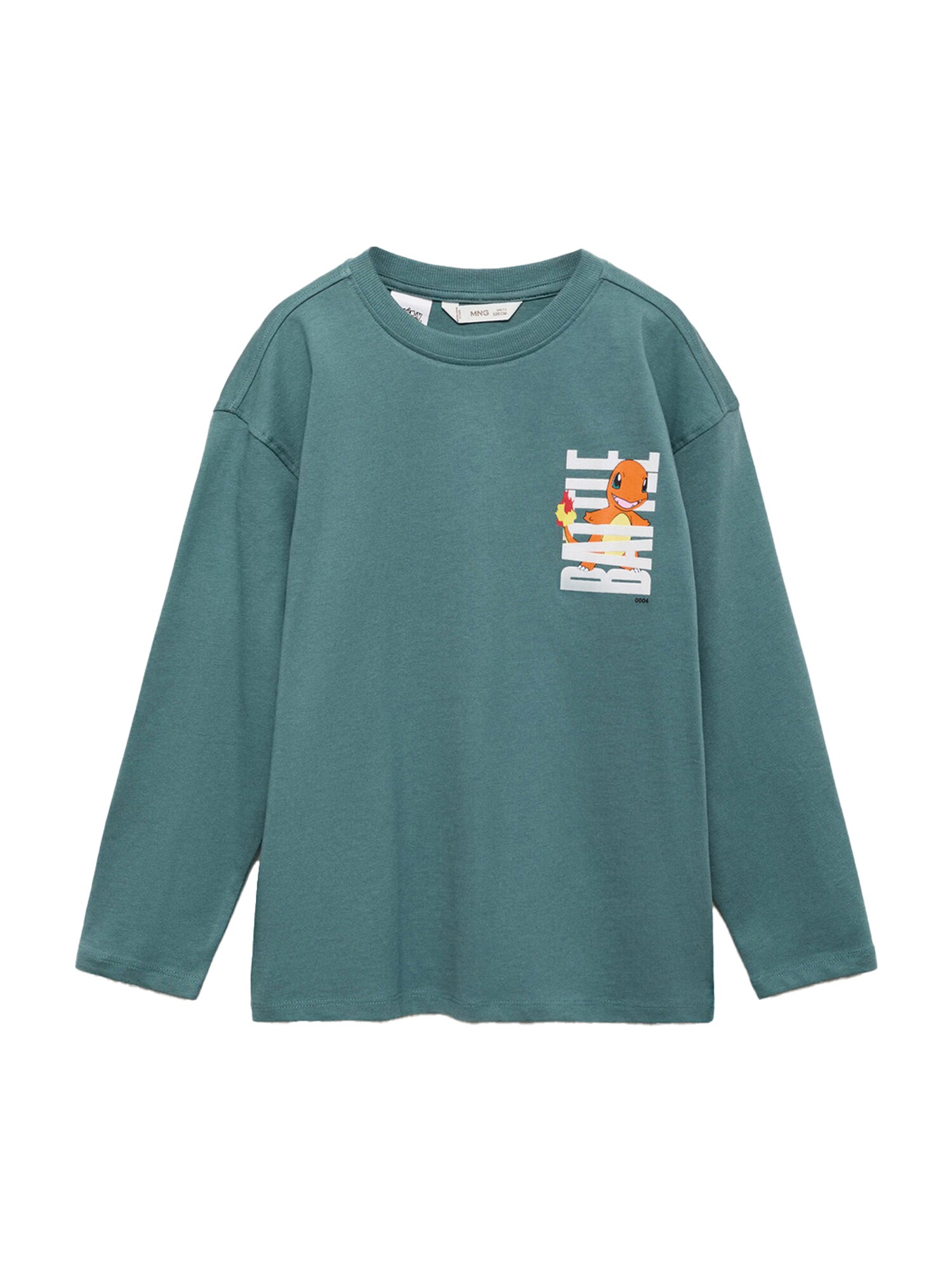 MANGO KIDS Tricou POKECHAR  verde smarald / portocaliu / roșu / alb