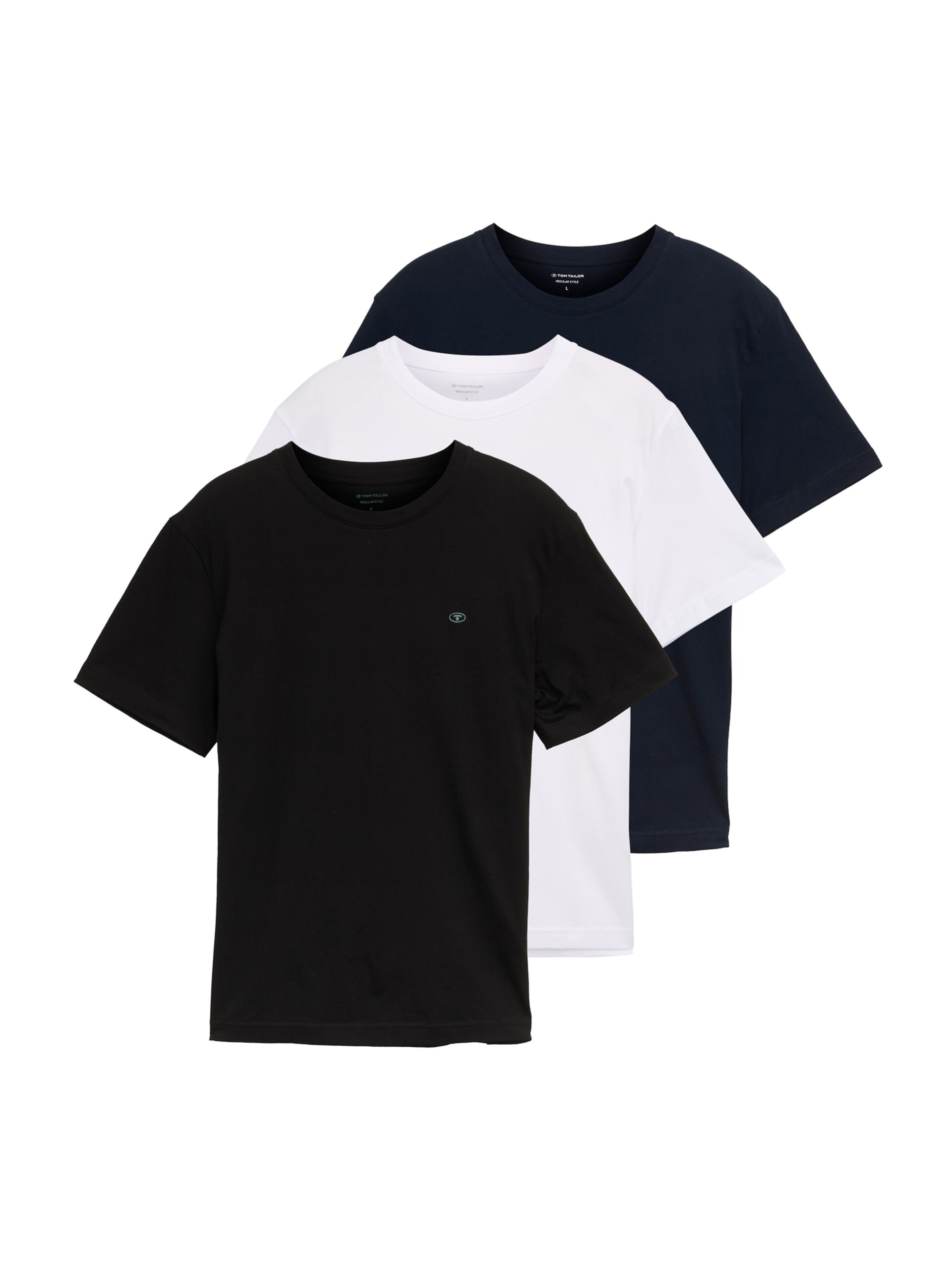 TOM TAILOR T-shirt marinblå / svart herr