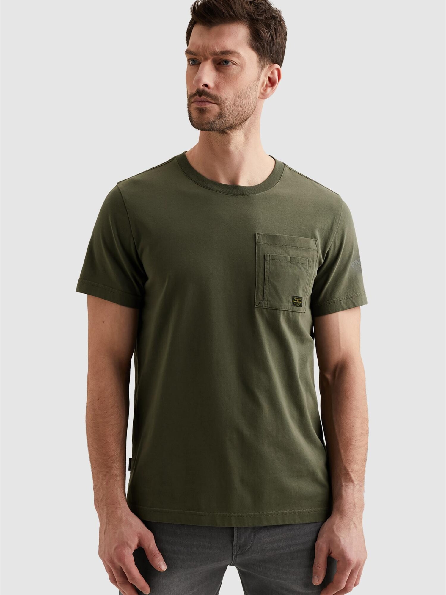 Pme Legend Shirt 'T-shirt With Artwork On The Chest Pocket' Groen