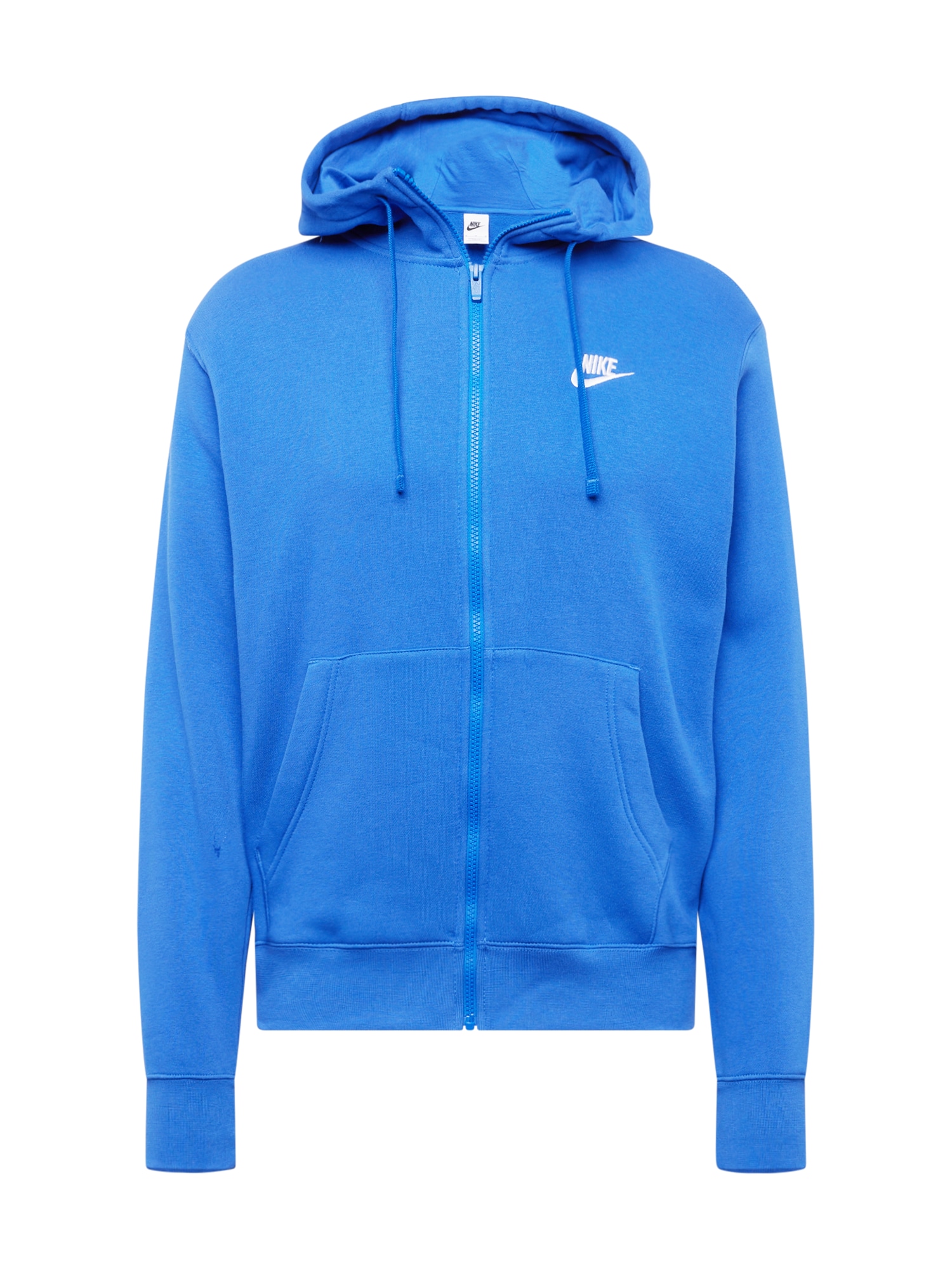 Nike Sportswear Tepláková bunda 'CLUB FLEECE'  kráľovská modrá / biela
