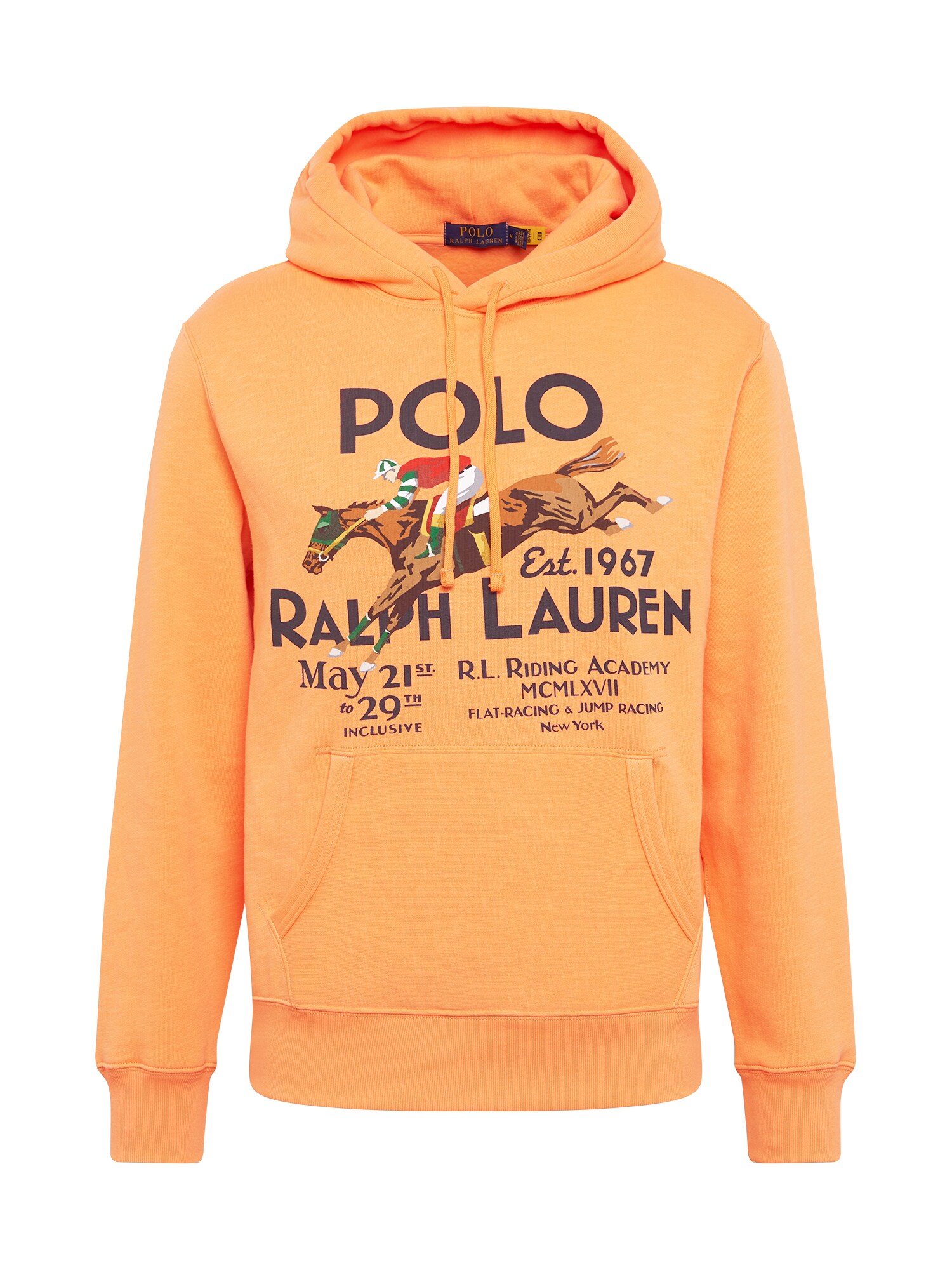 POLO RALPH LAUREN Megztinis be užsegimo  mandarinų spalva / mišrios spalvos / nakties mėlyna