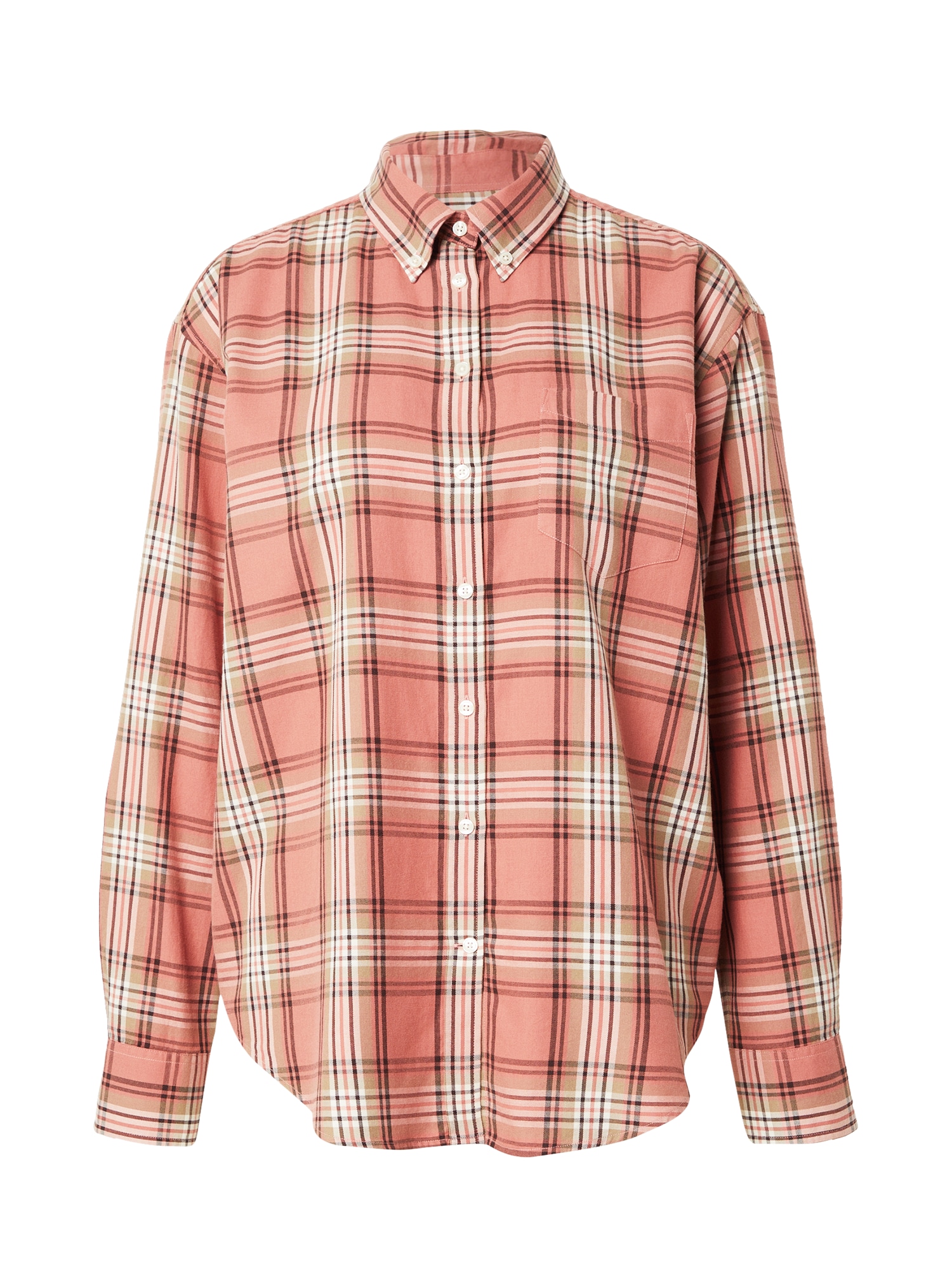 GANT Bluza  maslinasta / roza / crna