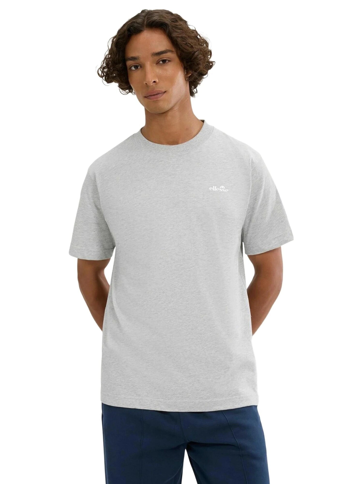 ELLESSE Camiseta gris claro / blanco – imagen 1