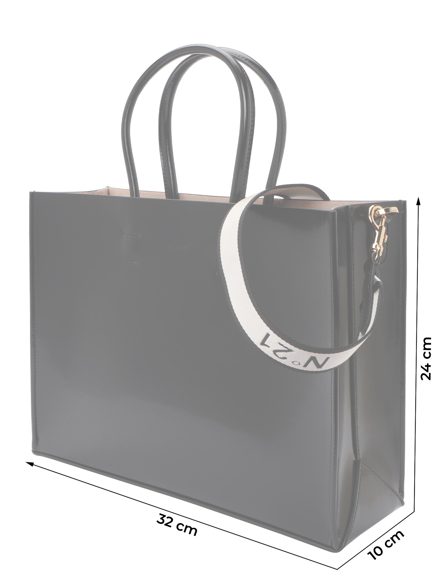 N°21 Shopper táska  fekete / fehér termék 2. képe