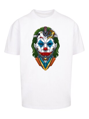 F4NT4STIC Shirt ‘Cyberpunk Joker CYBERPUNK STYLES’ Gemengde kleuren / Wit