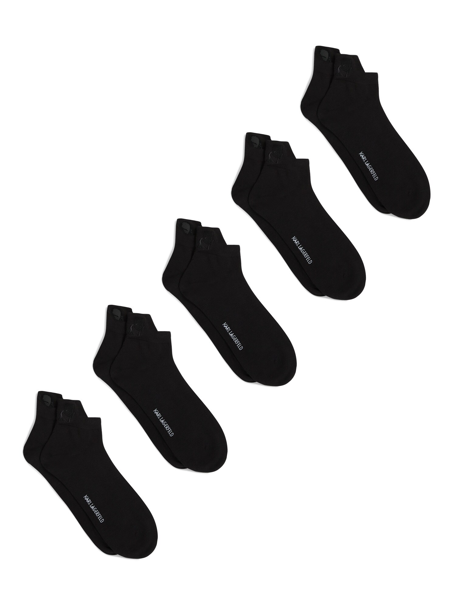 Karl Lagerfeld Șosete  negru / alb