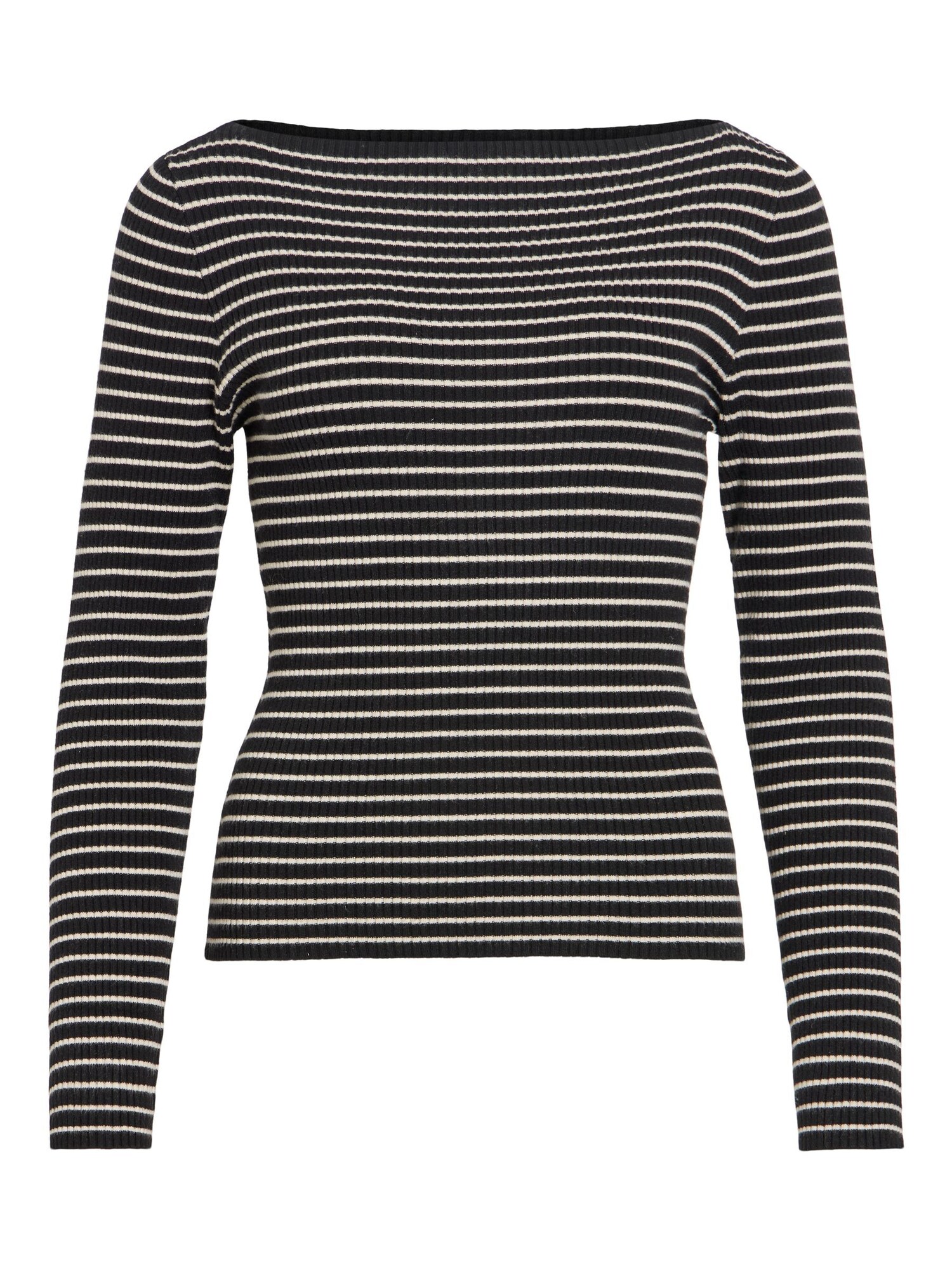 VILA Camiseta 'VIShila'  negro / blanco