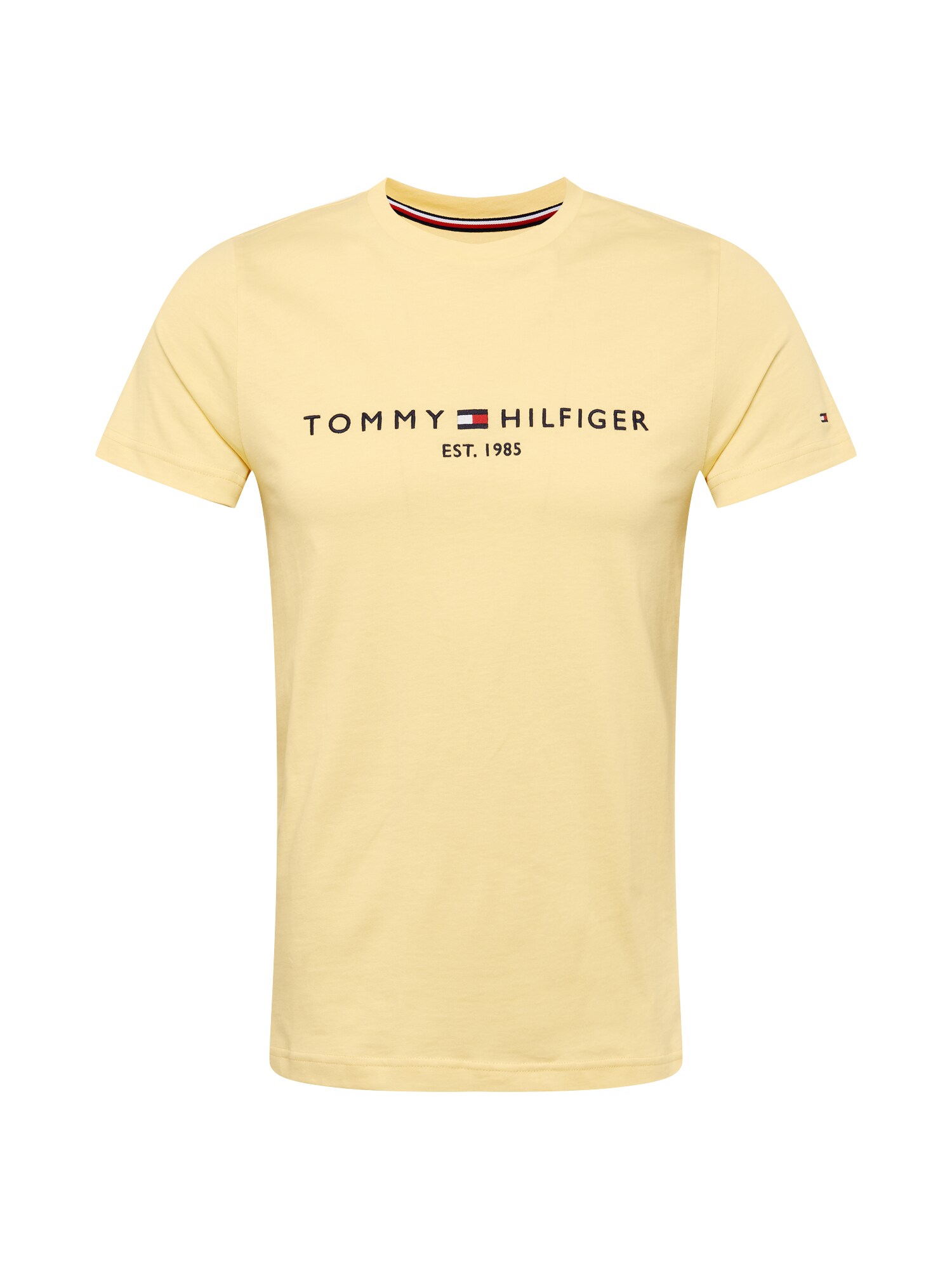TOMMY HILFIGER Marškinėliai  pastelinė geltona / nakties mėlyna / raudona / balta