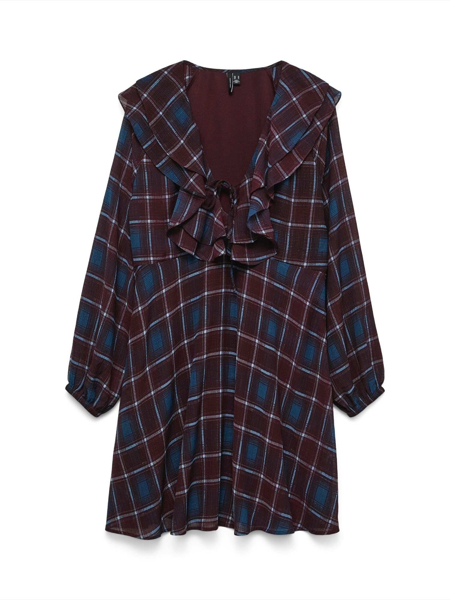 VERO MODA Rochie VMEmilie  albastru / albastru deschis / roșu vin