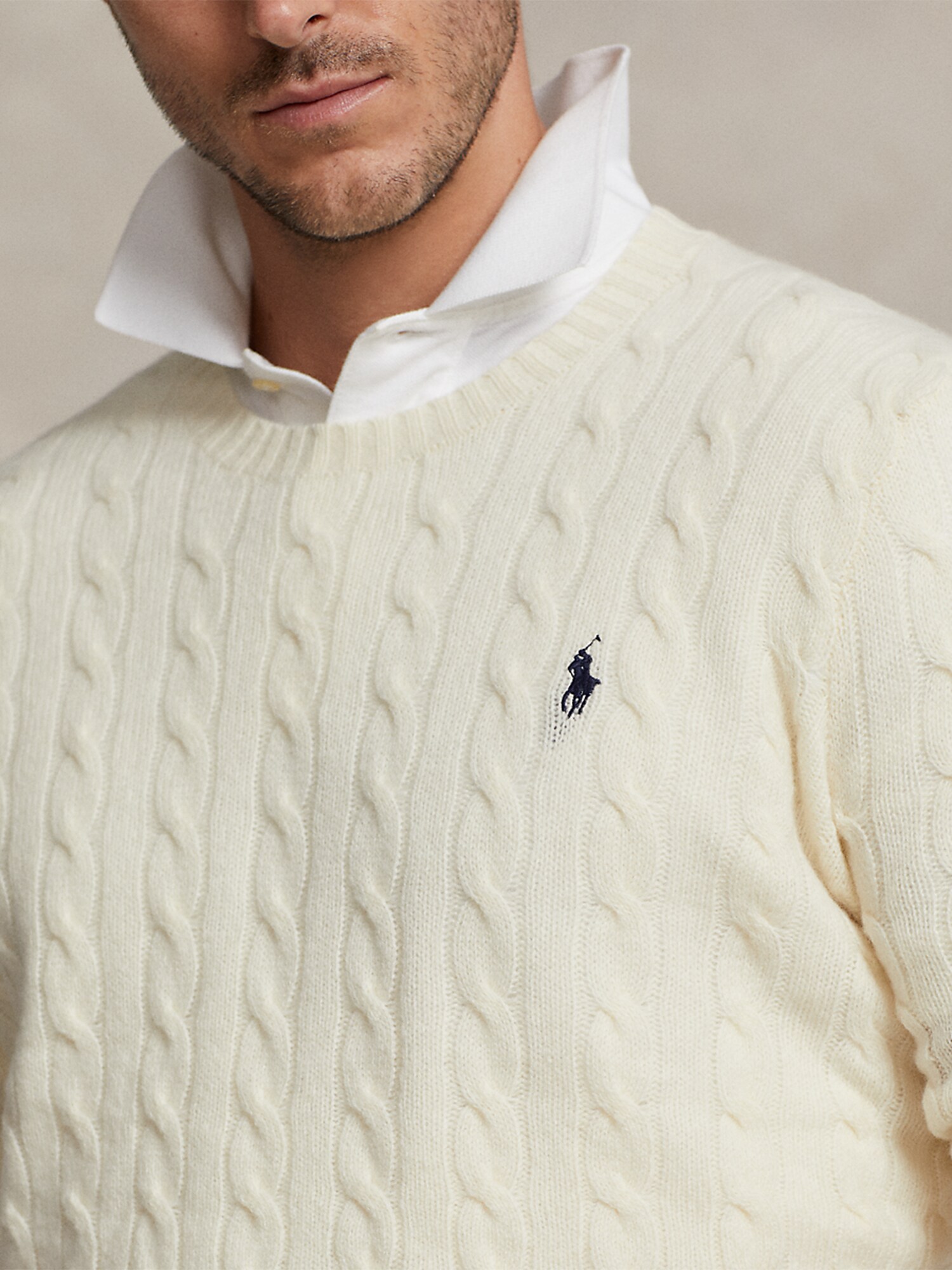 Polo Ralph Lauren Big & Tall Sveter krémová (obrázok 5)