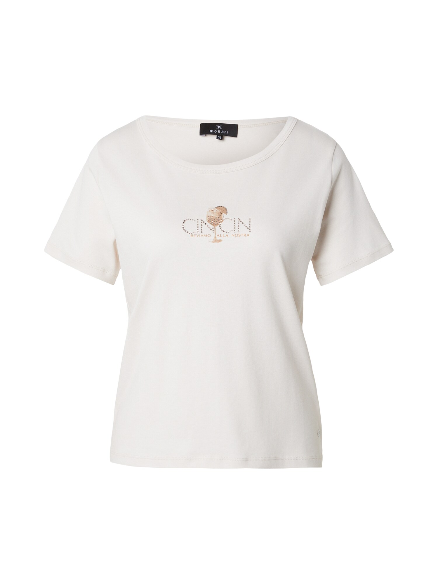monari Tricou  ecru / grej / transparent