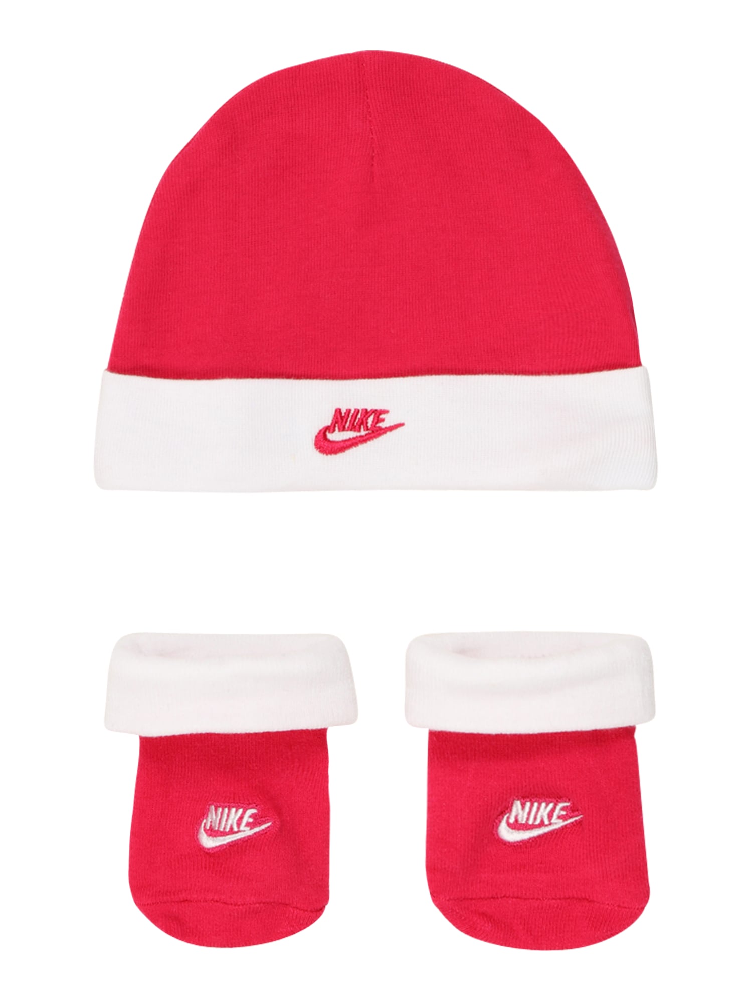 Nike Sportswear Apatinių komplektas 'NIKE FUTURA HAT/BOOTIE 2PC' balta / ryškiai raudona