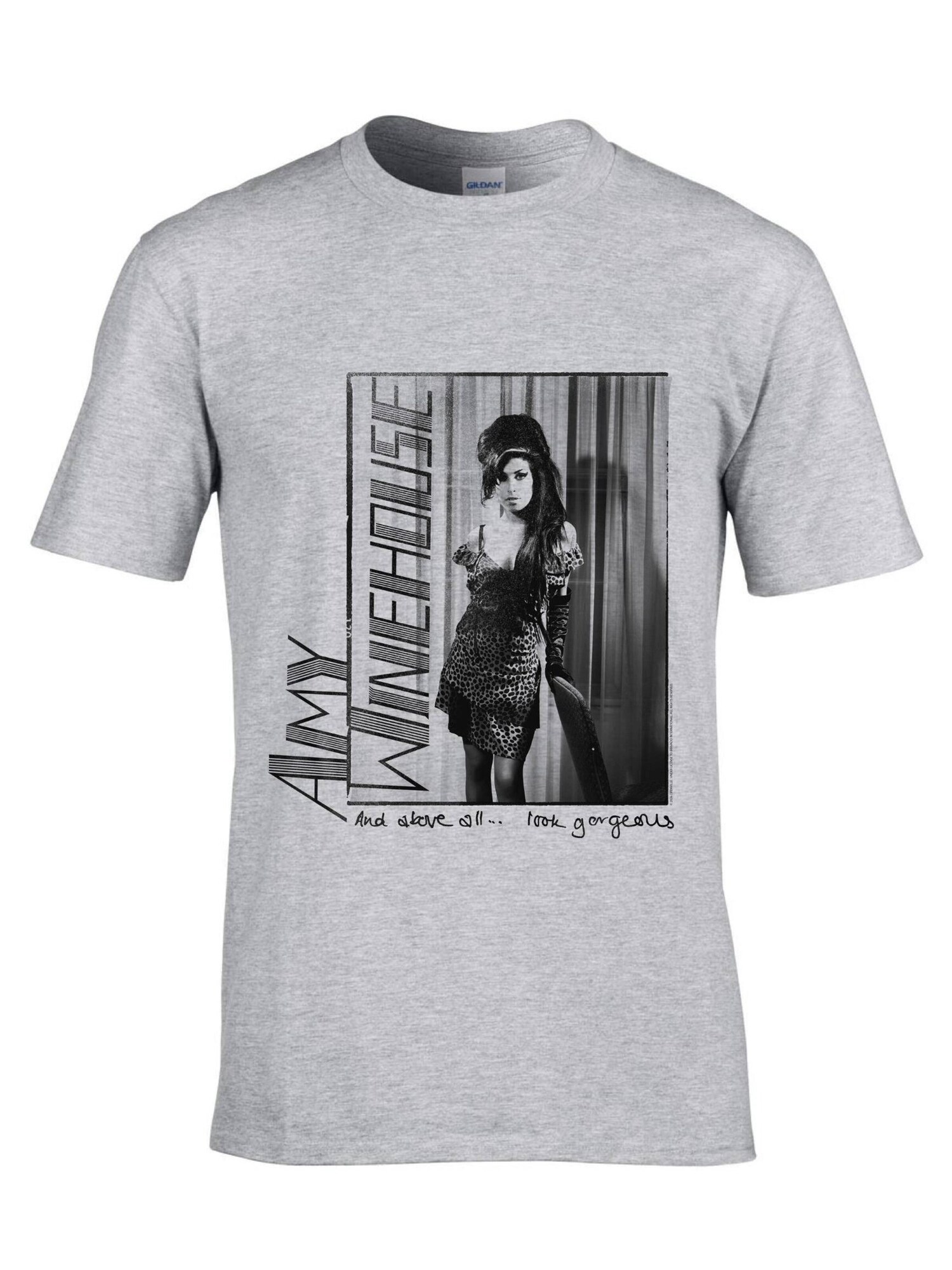 Rockshirts Camiseta 'Amy Winehouse And Above All…Look Gorgeous T-Shirt' gris – imagen 1
