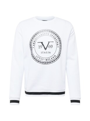 19V69 ITALIA Sweatshirt ‘BEN’ Zwart / Offwhite