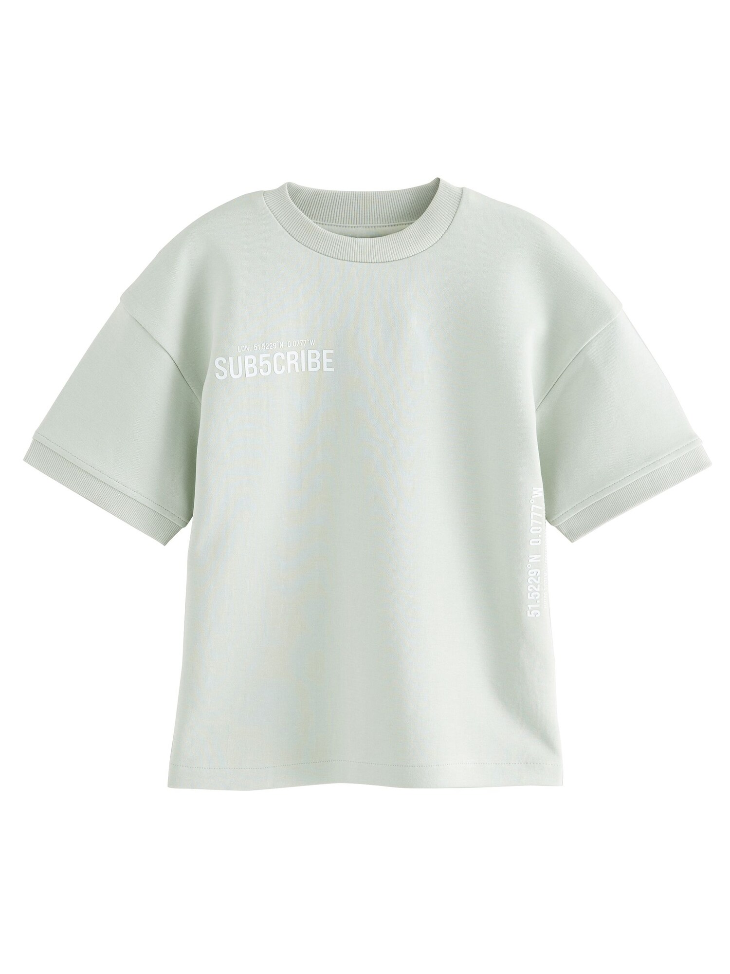 Next Tricou  verde / alb
