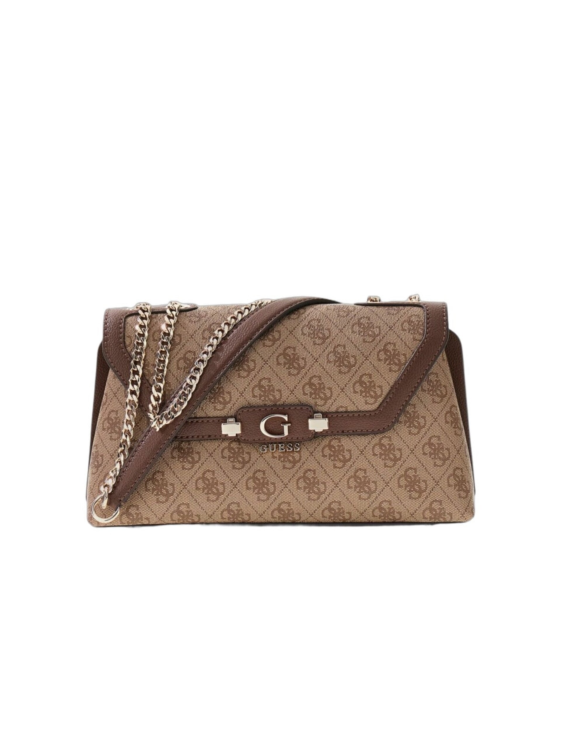 Guess Handväska 'Guess Sac à Rabat Lindsey Latte Logo' dam