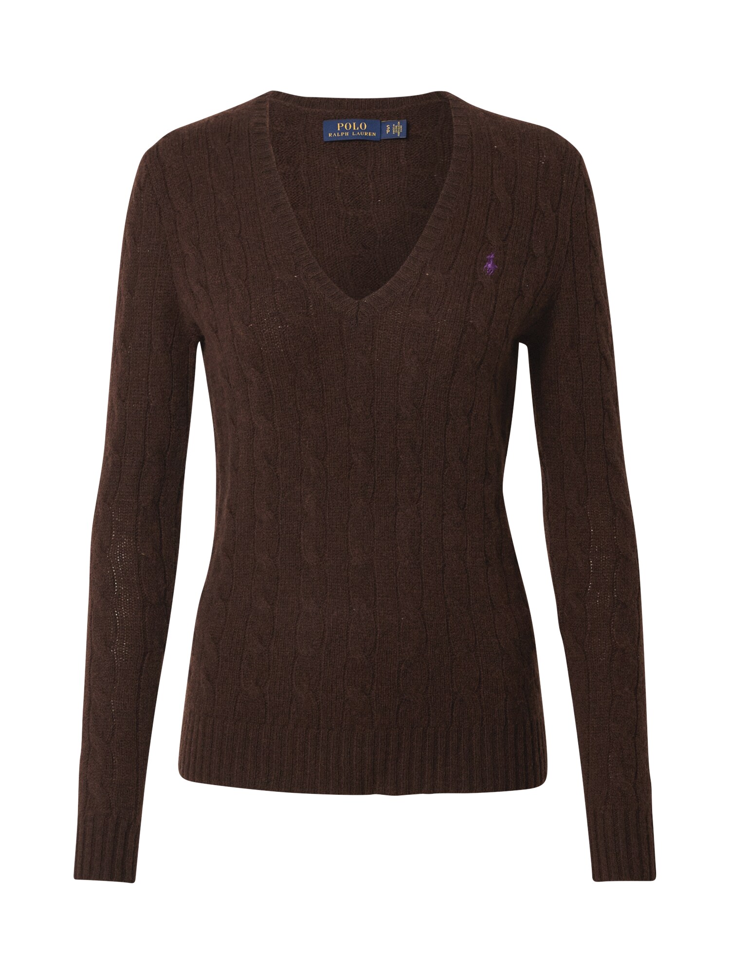 POLO RALPH LAUREN Megztinis 'Kimberly'  tamsiai ruda