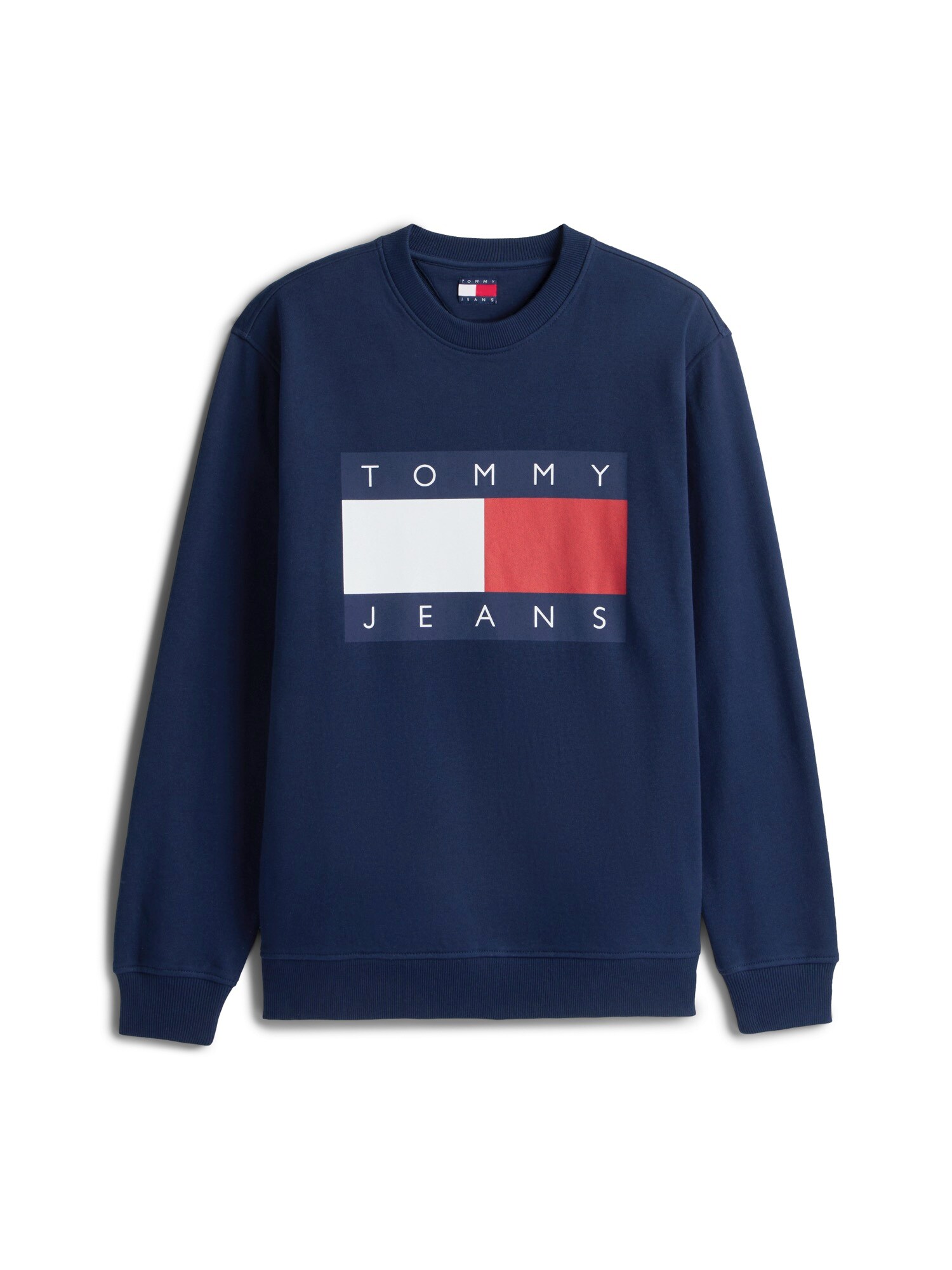Tommy Jeans Bluză de molton  bleumarin / roșu / alb