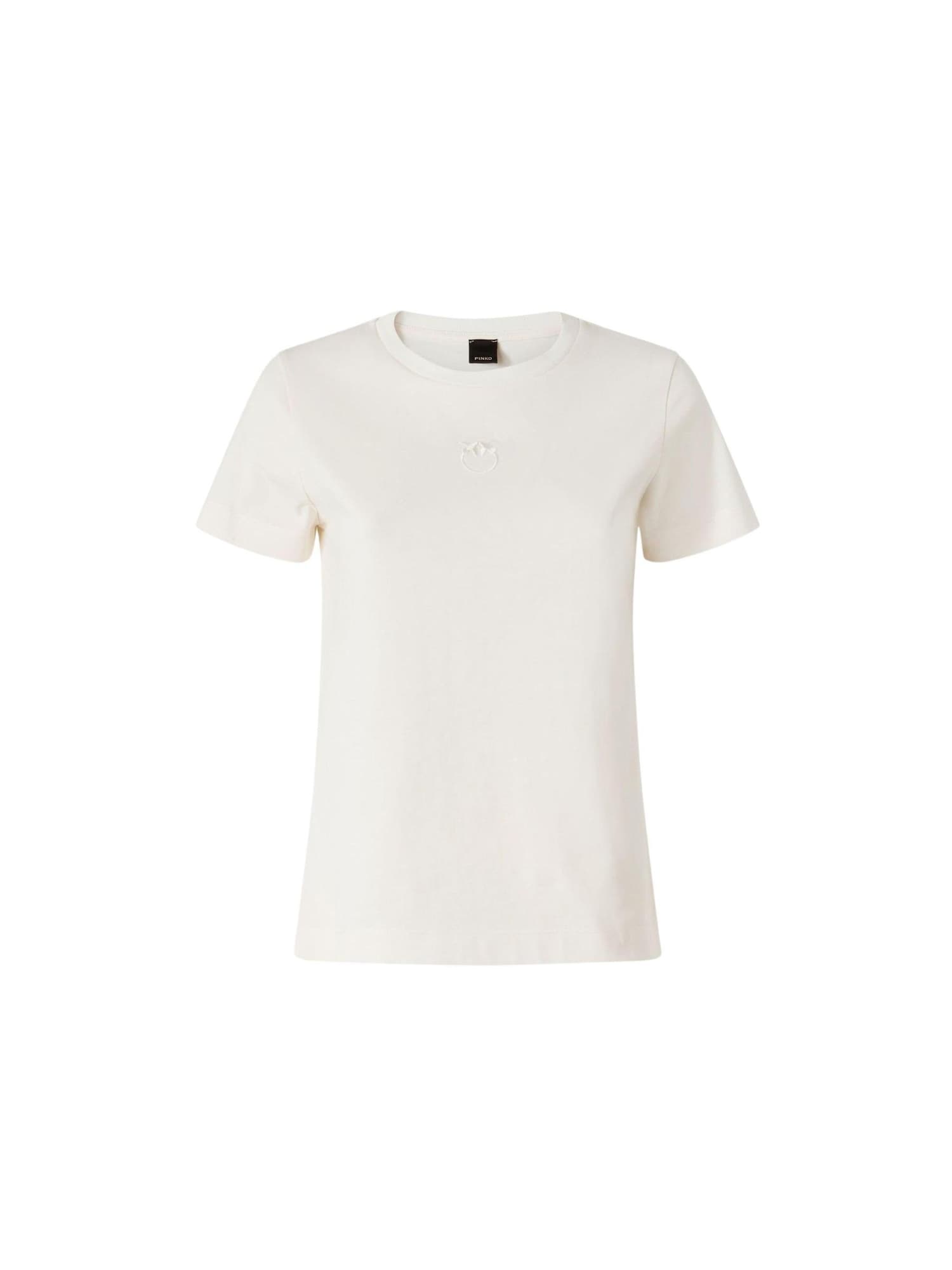 PINKO Camiseta 'BUSSOLOTTO T-SHIRT JERSEY PATCH EFFETTO RICAMO' blanco